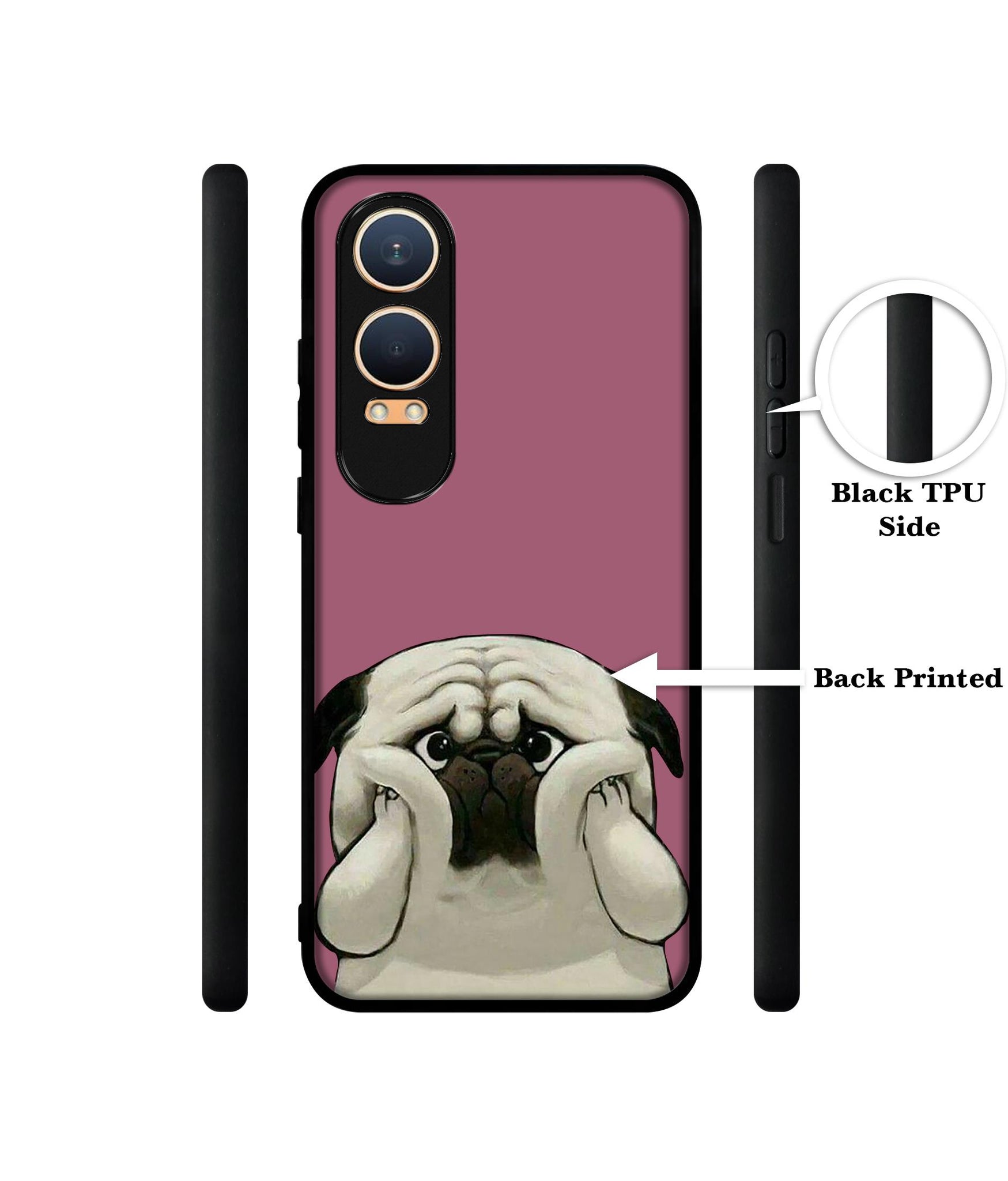 Cute Pug Holding Big Cheeks Design Designer 2D Printed Back Case Cover for OnePlus Nord CE4 Lite 5G