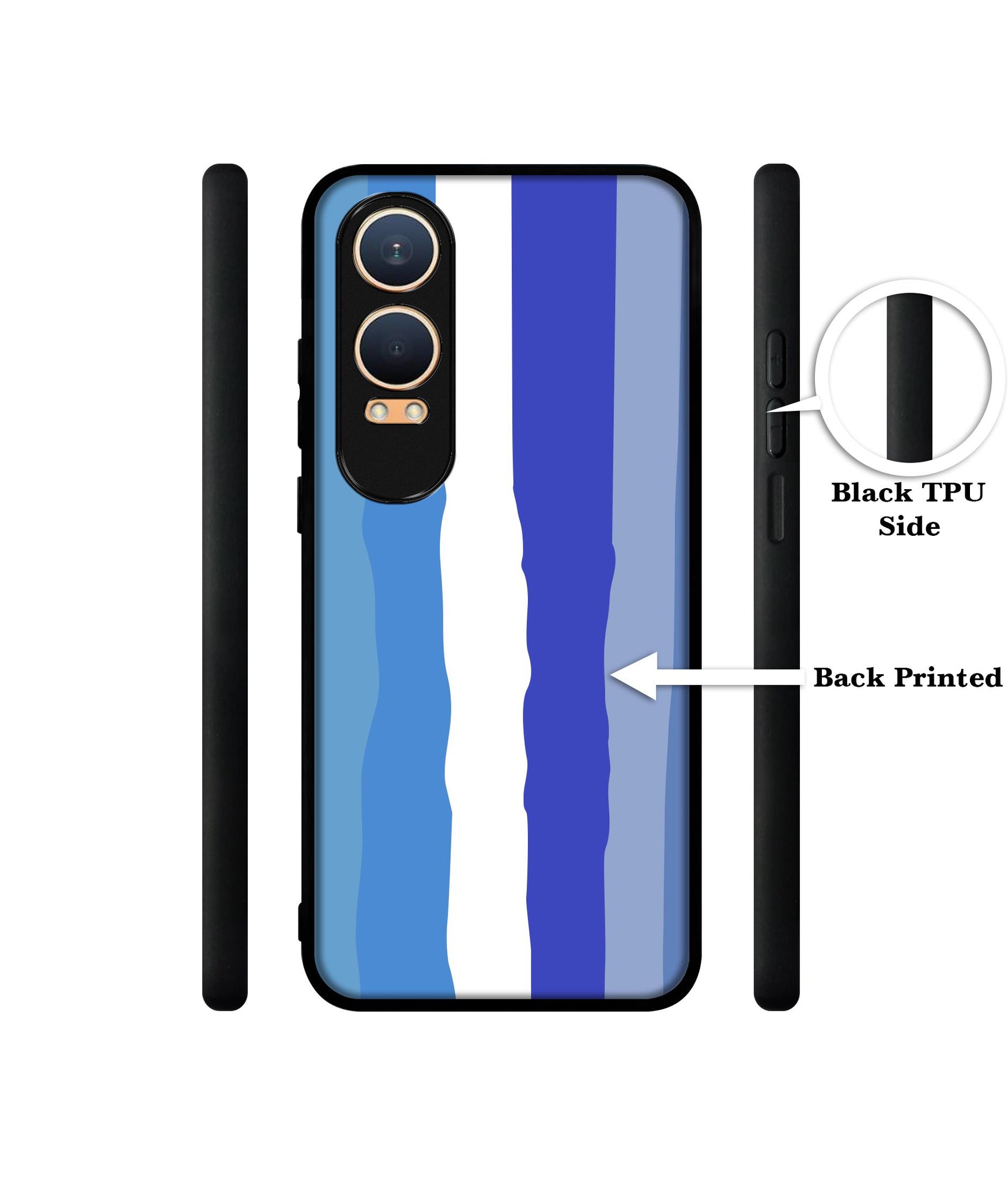 Blue Stripes Rainbow Design Designer 2D Printed Back Case Cover for OnePlus Nord CE4 Lite 5G