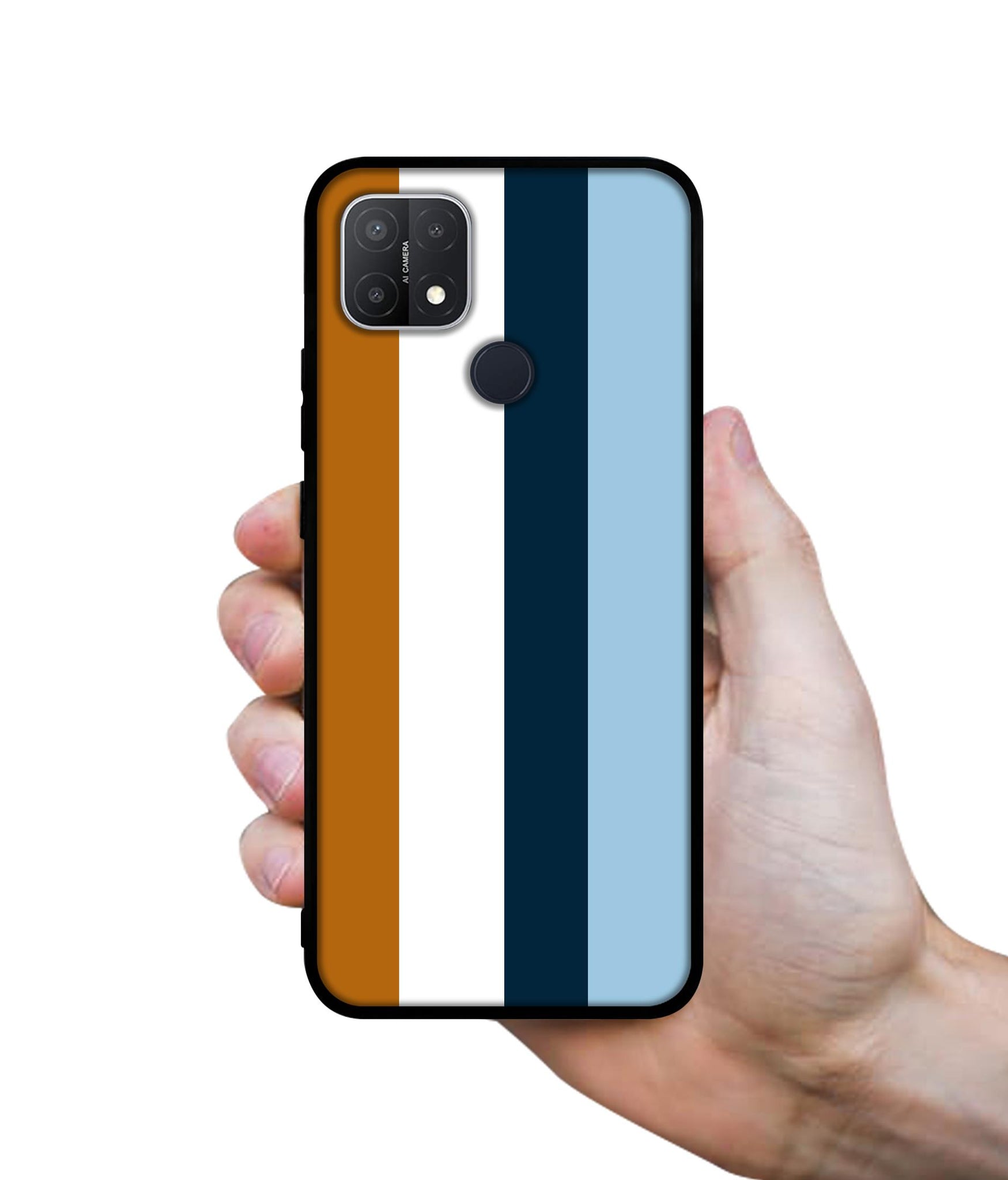 Color Stripes Design Designer 2D Printed Back Case Cover for Oppo A15 4G / A15s 4G