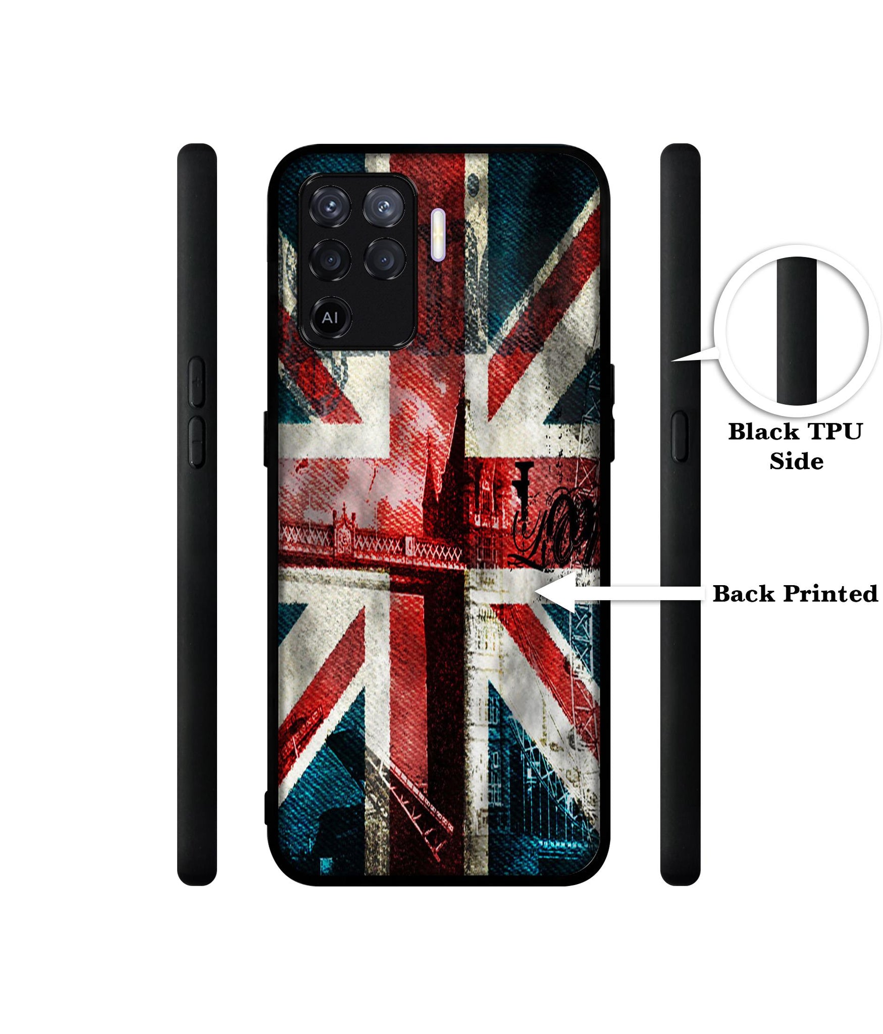 London Flag wallpaper Design Designer 2D Printed Back Case Cover for Oppo F19 Pro 4G