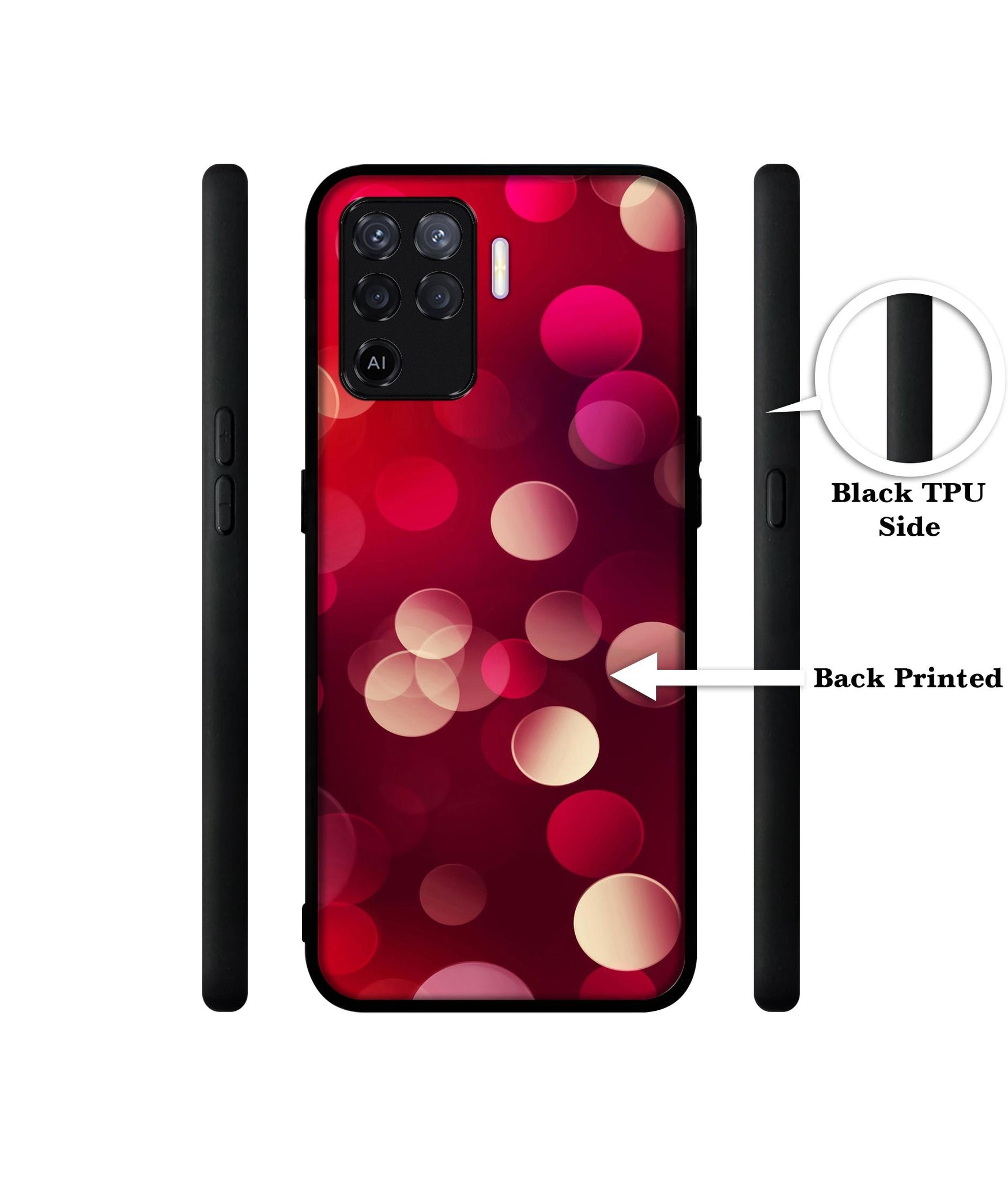 3D Circles Design Designer 2D Printed Back Case Cover for Oppo F19 Pro 4G