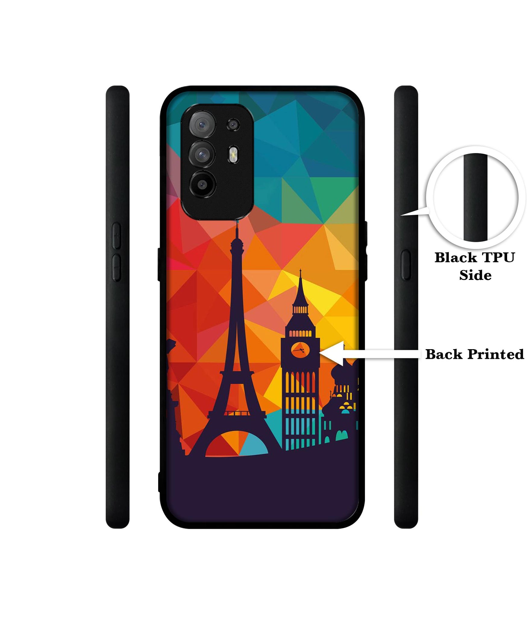 Colored Paris Design Designer 2D Printed Back Case Cover for Oppo F19 Pro Plus 5G