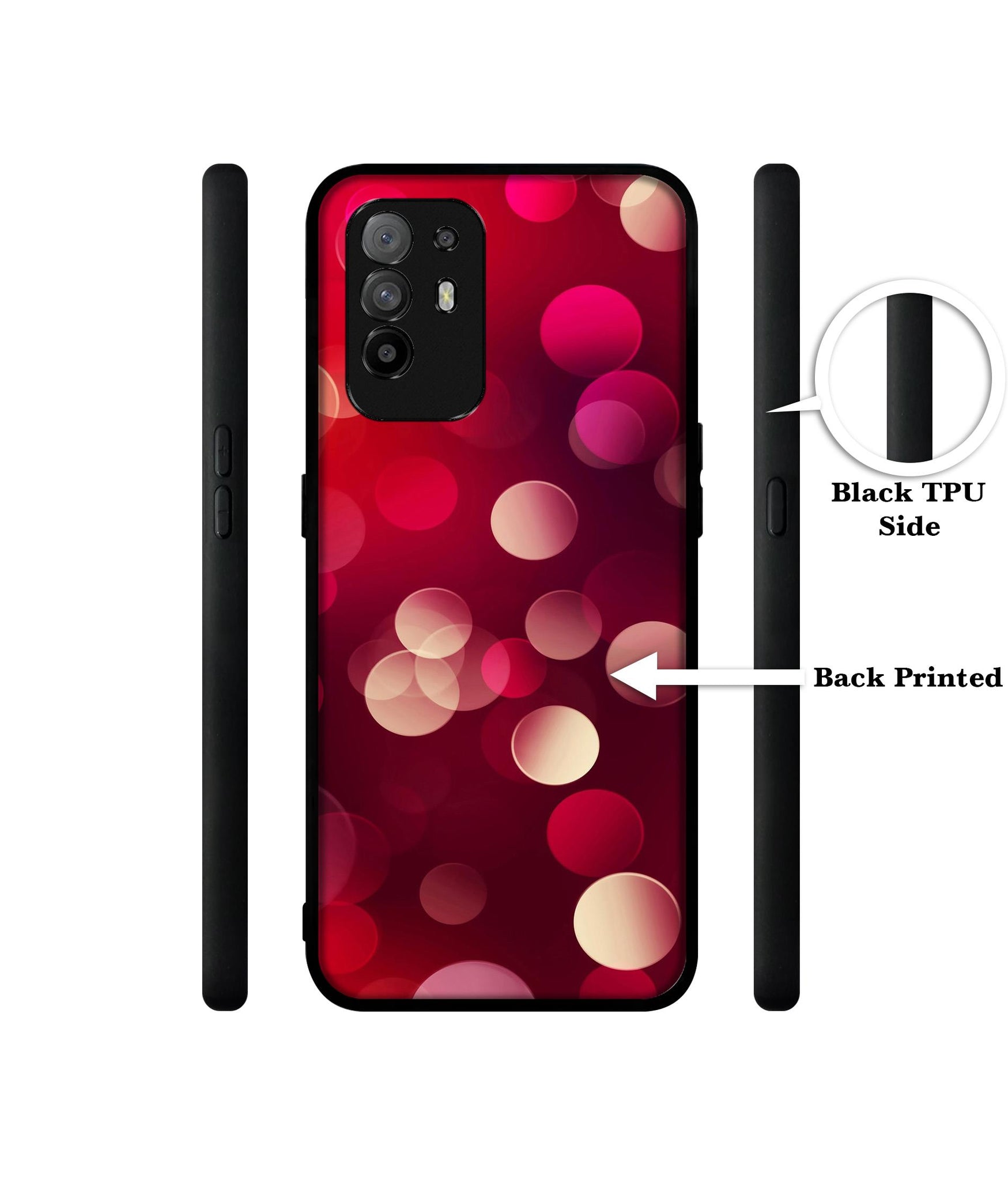3D Circles Design Designer 2D Printed Back Case Cover for Oppo F19 Pro Plus 5G