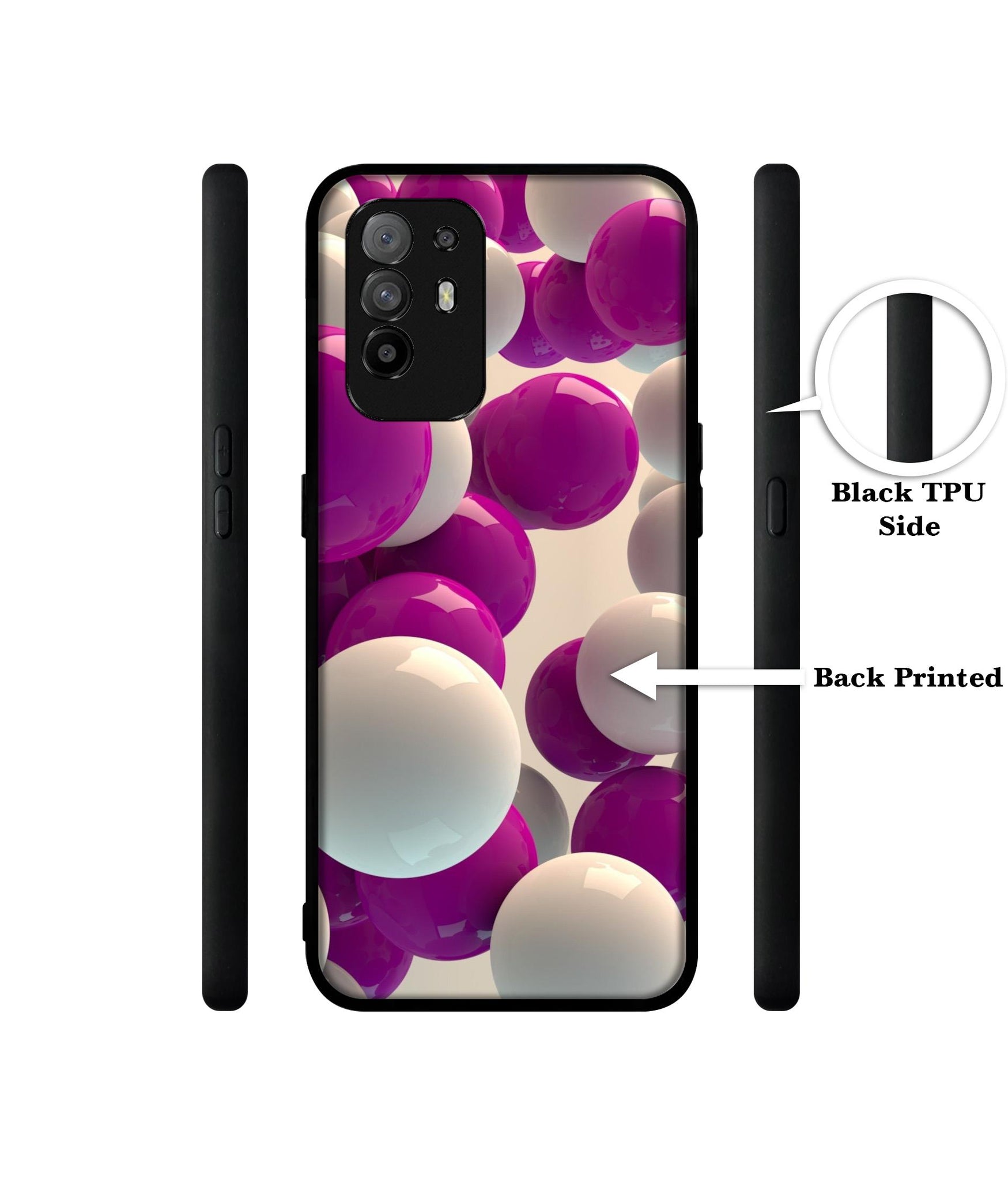 3D Balloons Design Designer 2D Printed Back Case Cover for Oppo F19 Pro Plus 5G