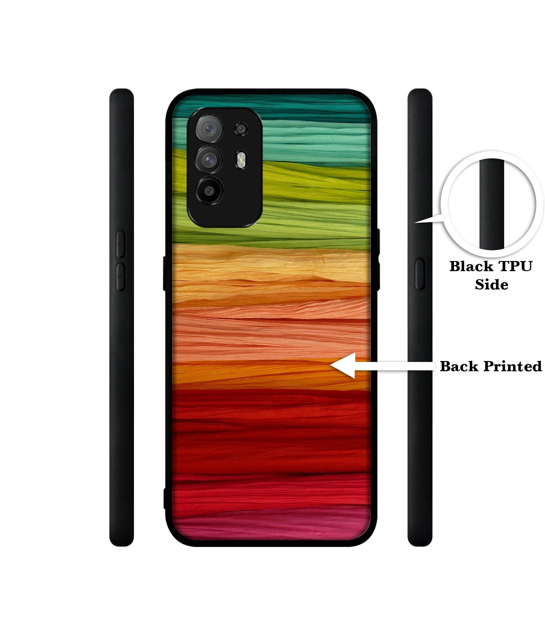 Colorful Thread Design Designer 2D Printed Back Case Cover for Oppo F19 Pro Plus 5G