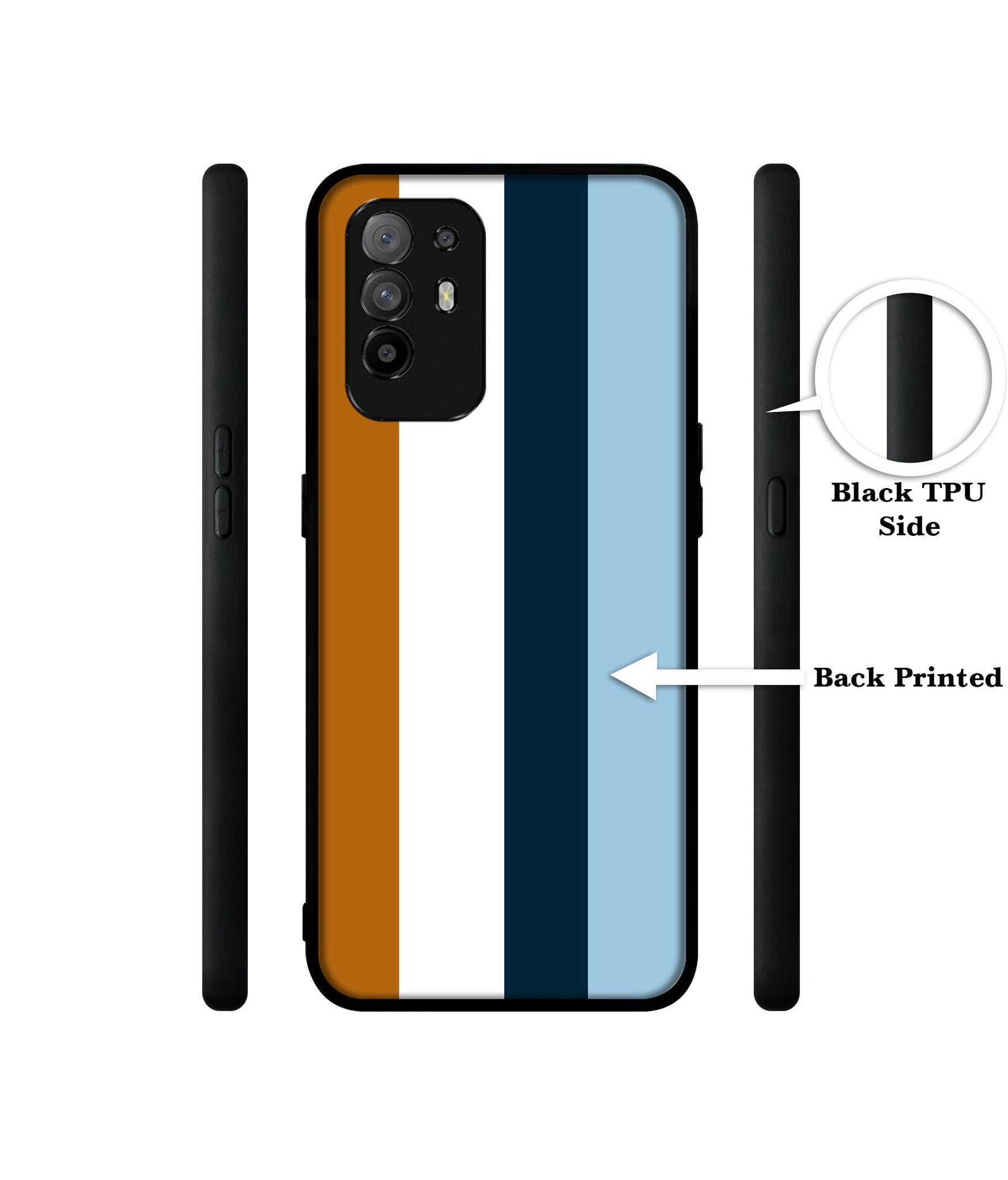 Color Stripes Design Designer 2D Printed Back Case Cover for Oppo F19 Pro Plus 5G