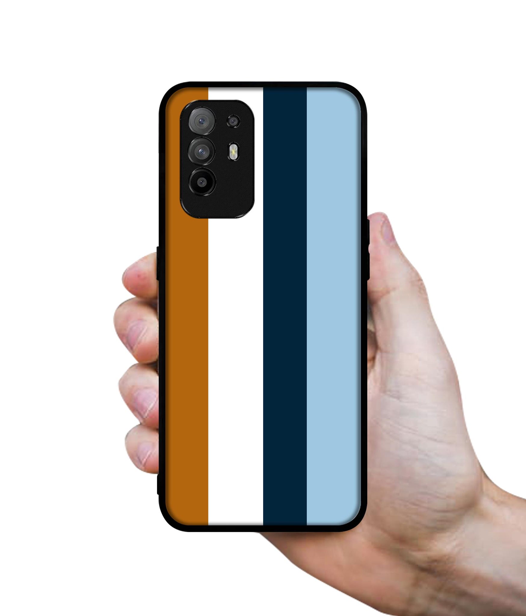 Color Stripes Design Designer 2D Printed Back Case Cover for Oppo F19 Pro Plus 5G