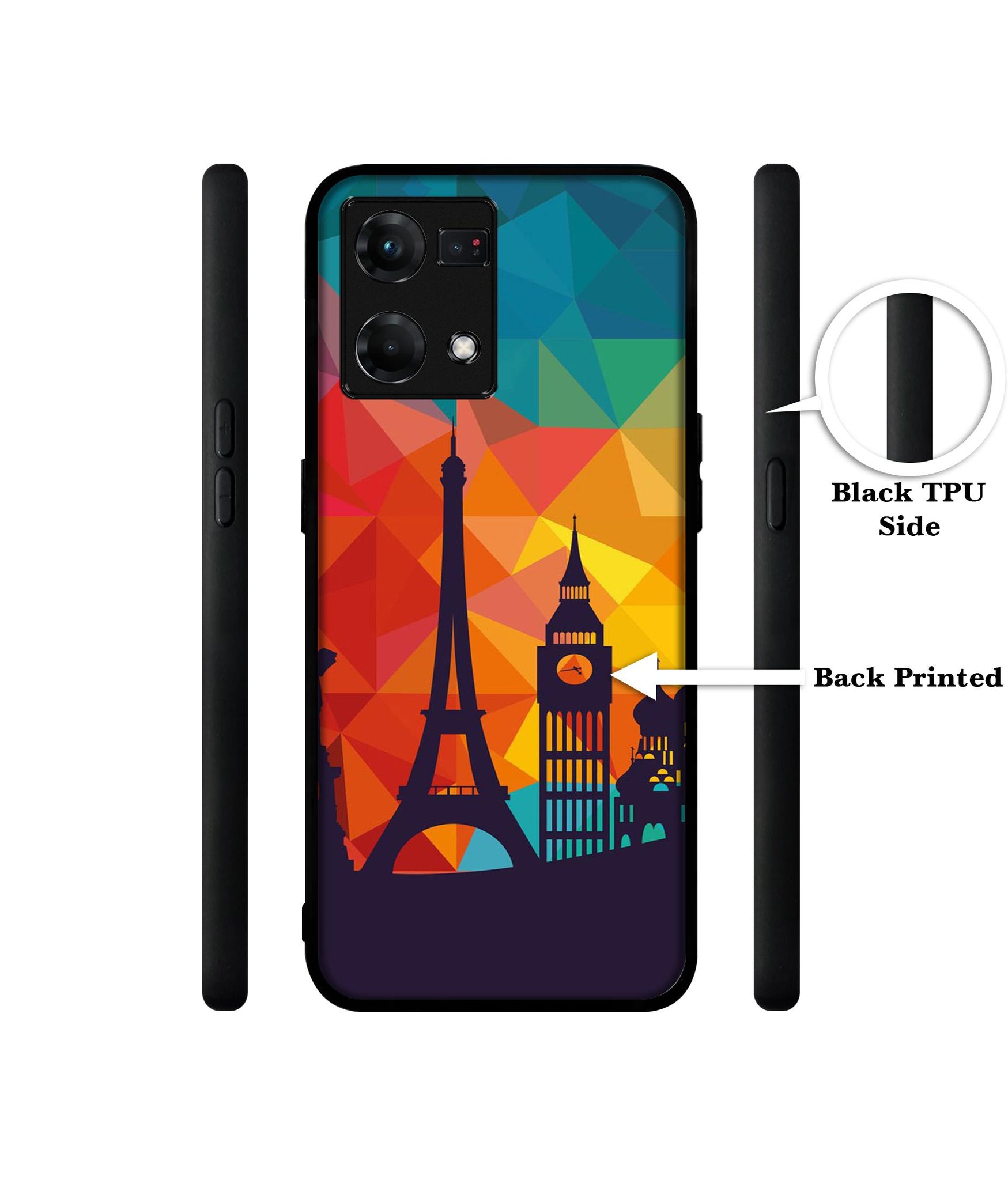 Colored Paris Design Designer 2D Printed Back Case Cover for Oppo F21 Pro 4G / Reno 7 4G