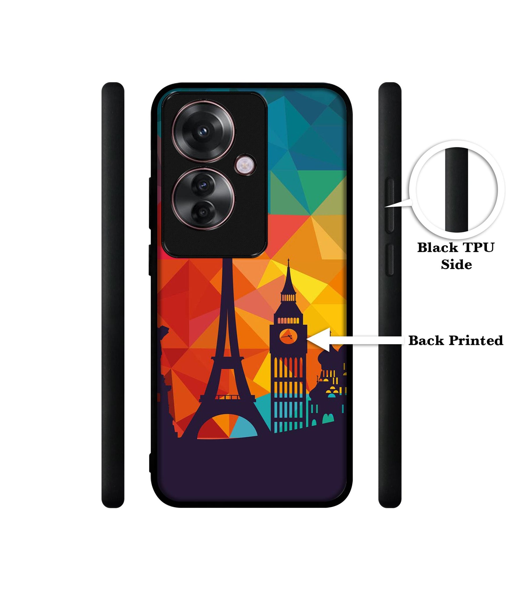 Colored Paris Design Designer 2D Printed Back Case Cover for Oppo F25 Pro 5G / Reno 11F 5G