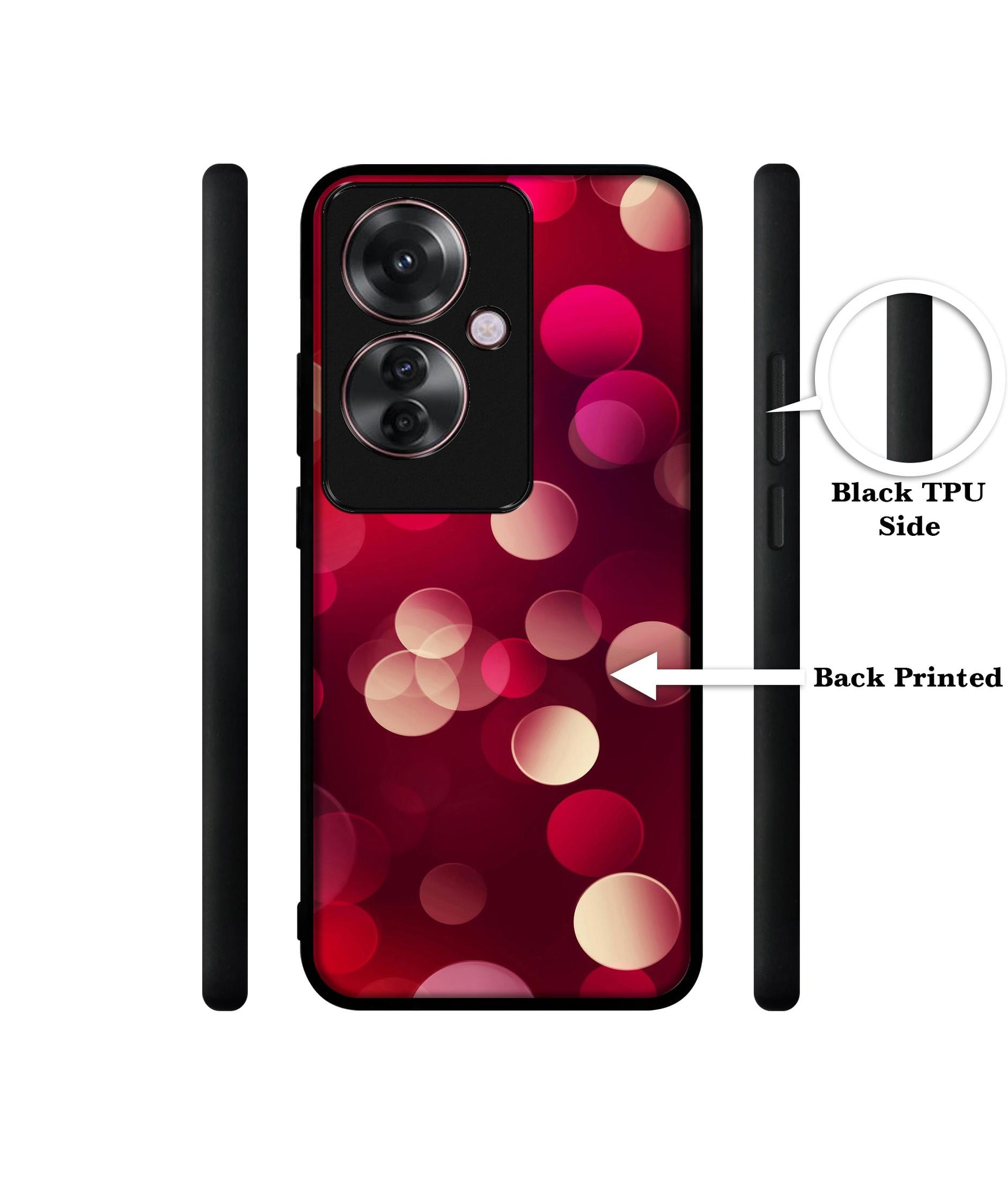3D Circles Design Designer 2D Printed Back Case Cover for Oppo F25 Pro 5G / Reno 11F 5G