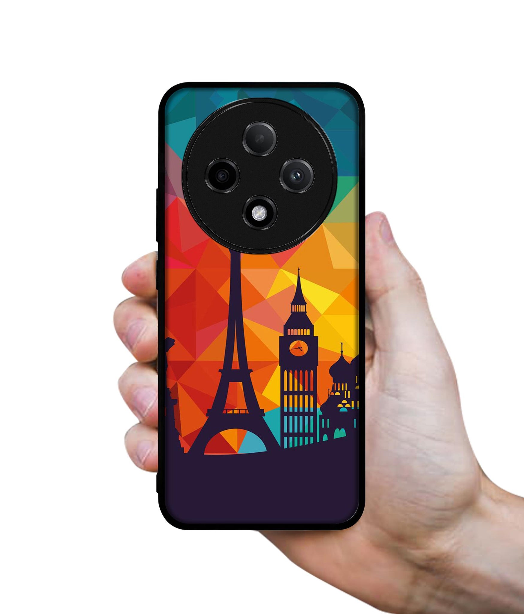 Colored Paris Design Designer 2D Printed Back Case Cover for Oppo F27 Pro Plus 5G / F27 Pro 5G