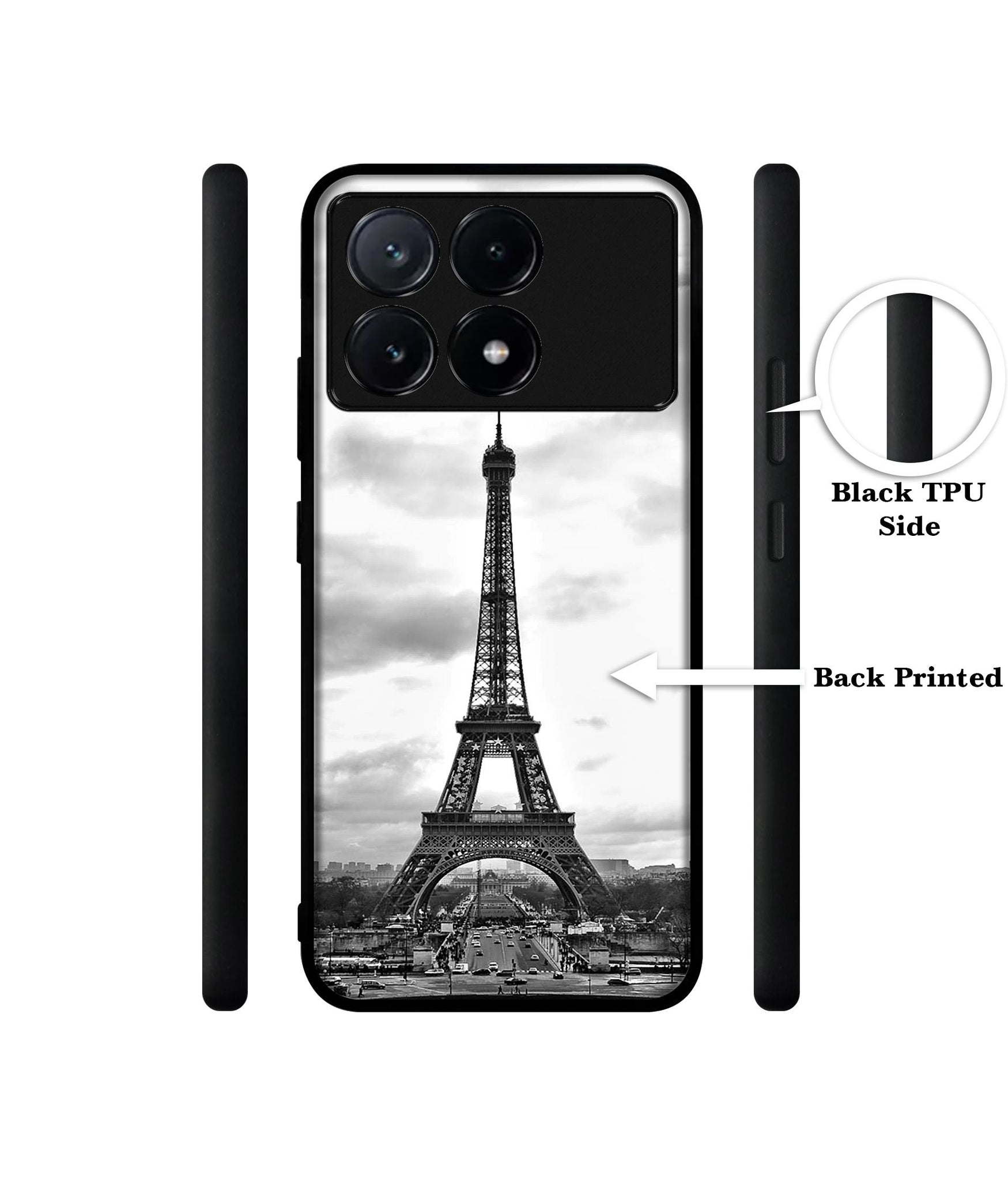 Eiffel Tower Design Designer 2D Printed Back Case Cover for Poco X6 Pro 5G / Mi Redmi K70E 5G