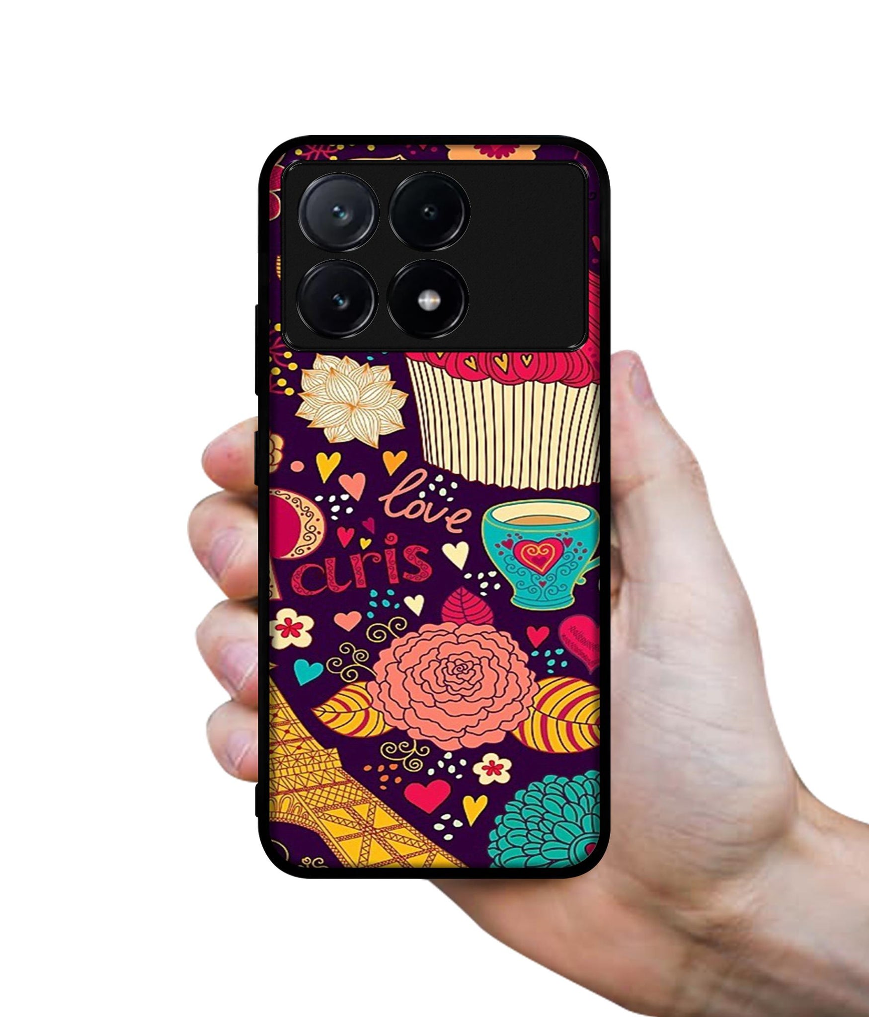Paris Flower Love Design Designer 2D Printed Back Case Cover for Poco X6 Pro 5G / Mi Redmi K70E 5G