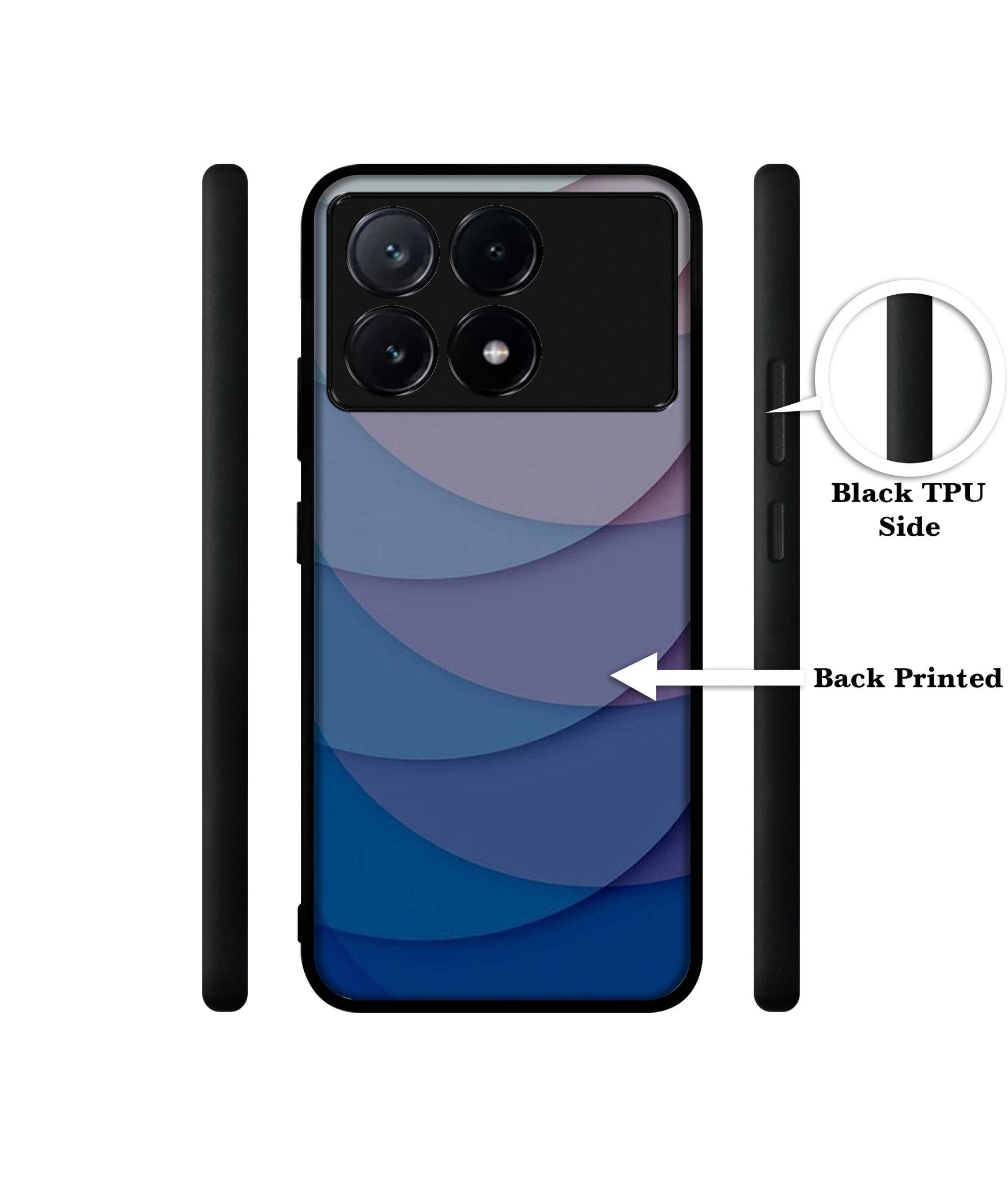 Waves Pattern Print Design Designer 2D Printed Back Case Cover for Poco X6 Pro 5G / Mi Redmi K70E 5G