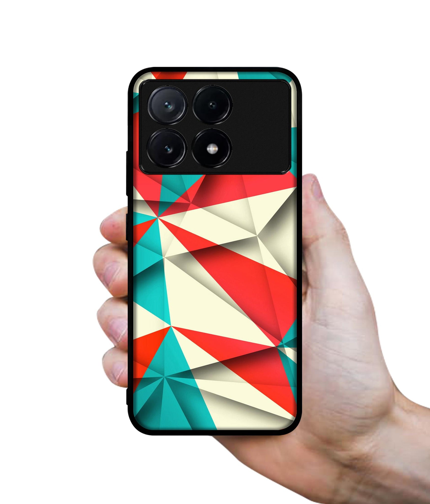 Red Blue White Pattern Design Designer 2D Printed Back Case Cover for Poco X6 Pro 5G / Mi Redmi K70E 5G