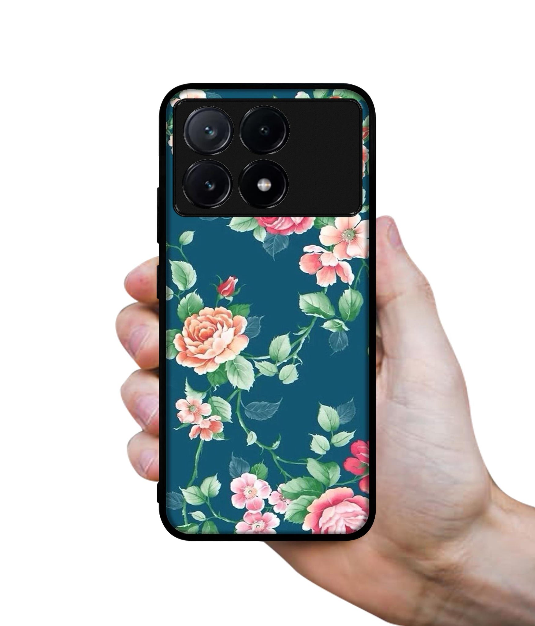 Vintage Floral Design Designer 2D Printed Back Case Cover for Poco X6 Pro 5G / Mi Redmi K70E 5G