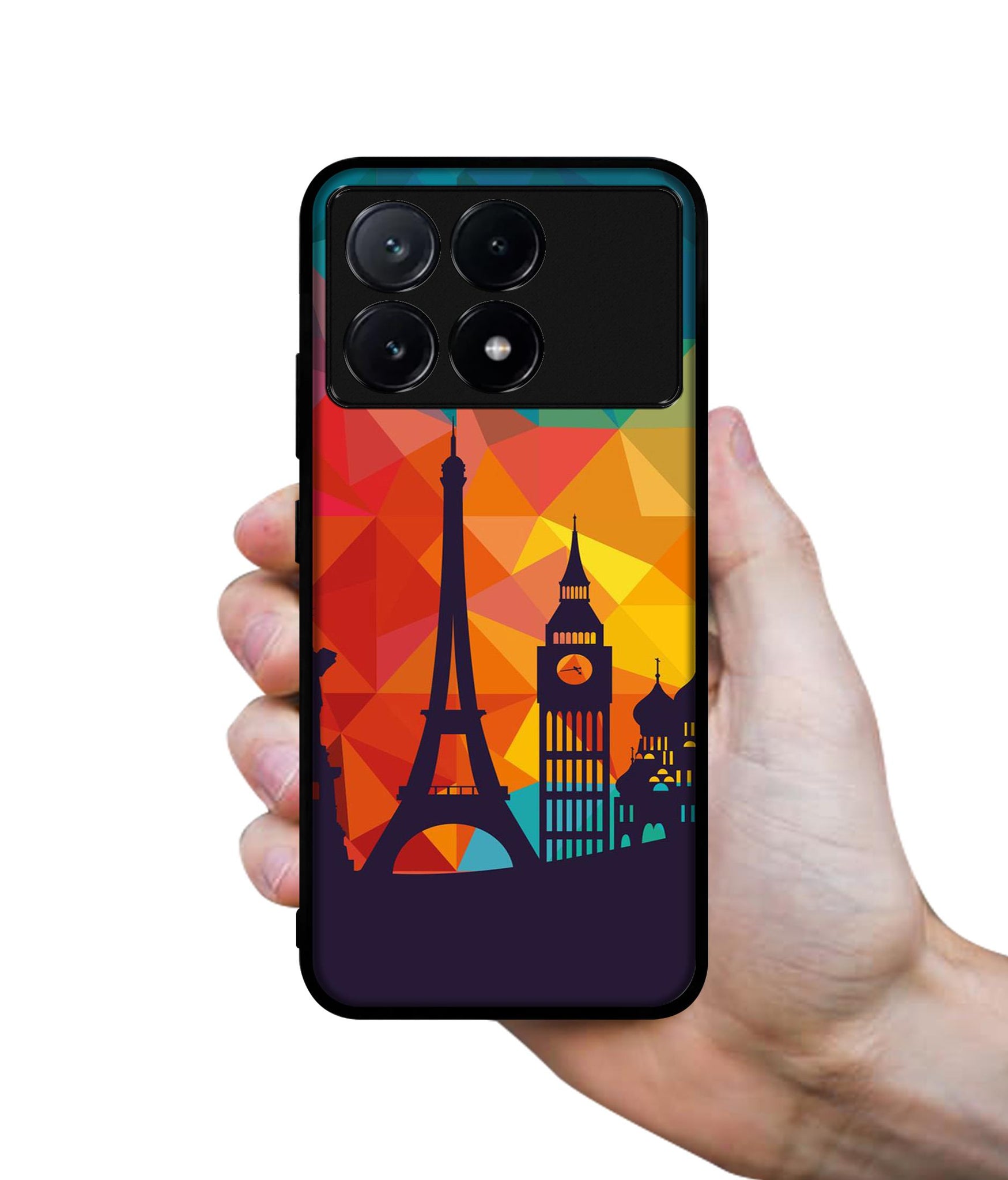 Colored Paris Design Designer 2D Printed Back Case Cover for Poco X6 Pro 5G / Mi Redmi K70E 5G