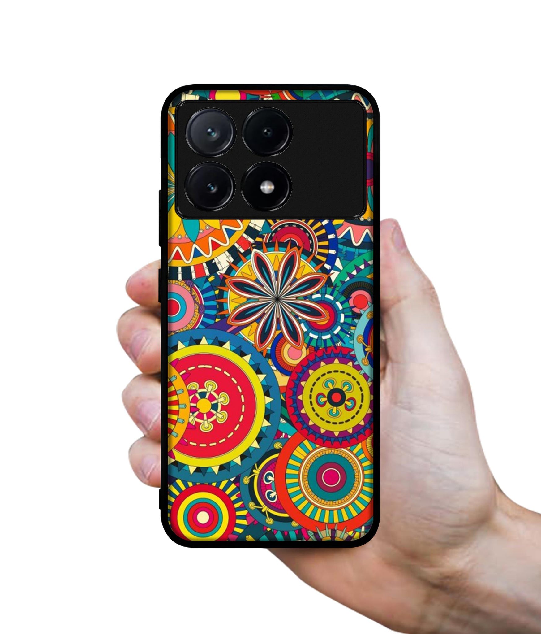 Ring Pattern Print Design Designer 2D Printed Back Case Cover for Poco X6 Pro 5G / Mi Redmi K70E 5G