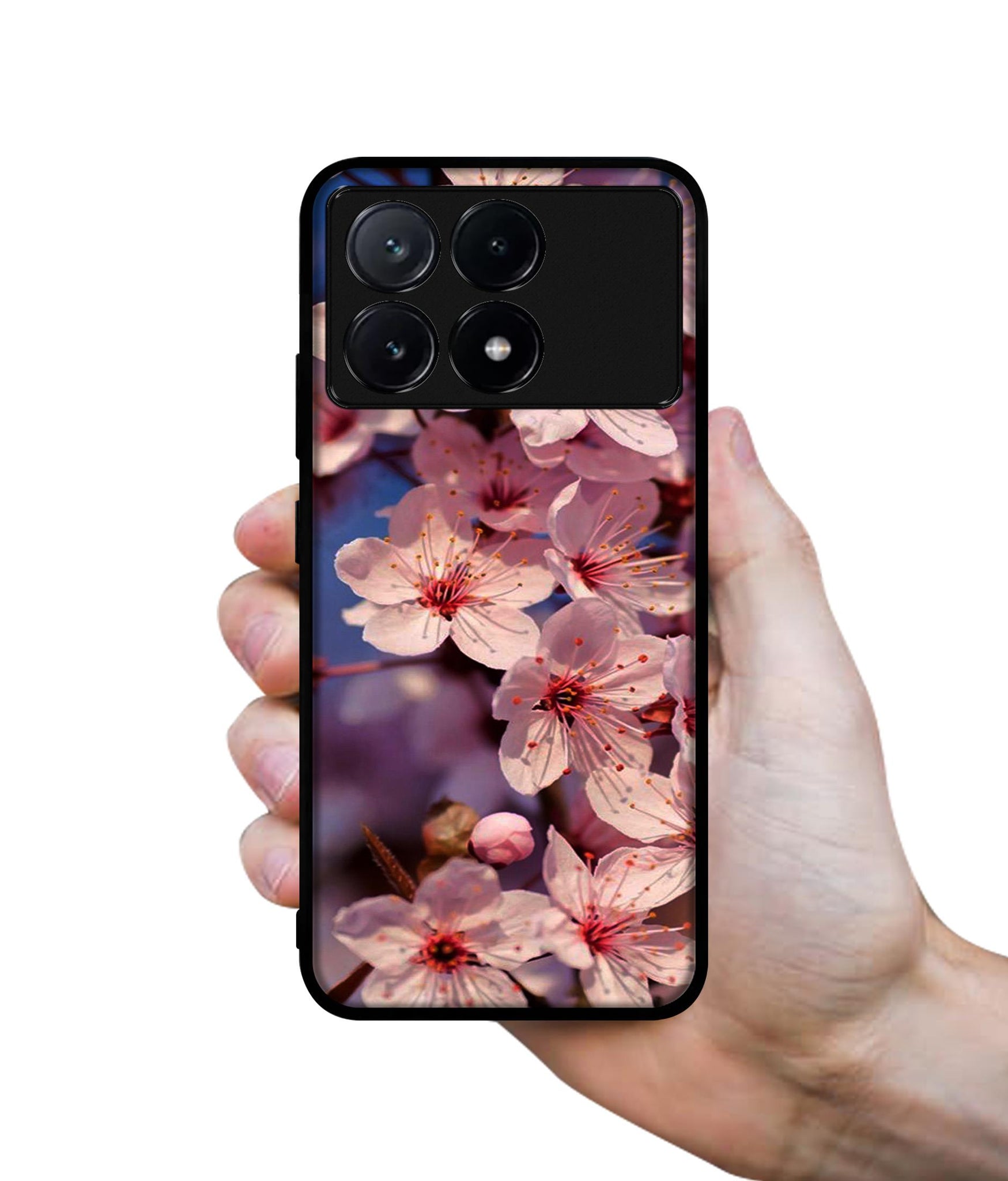 Pink Flowers Pattern Design Designer 2D Printed Back Case Cover for Poco X6 Pro 5G / Mi Redmi K70E 5G