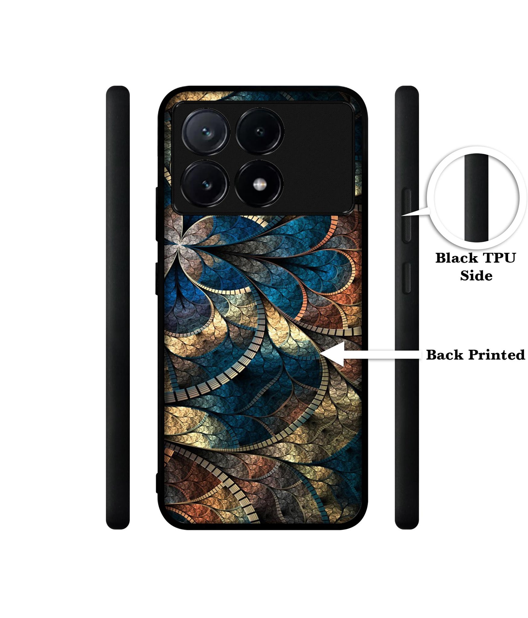 Fractional Pattern Design Designer 2D Printed Back Case Cover for Poco X6 Pro 5G / Mi Redmi K70E 5G