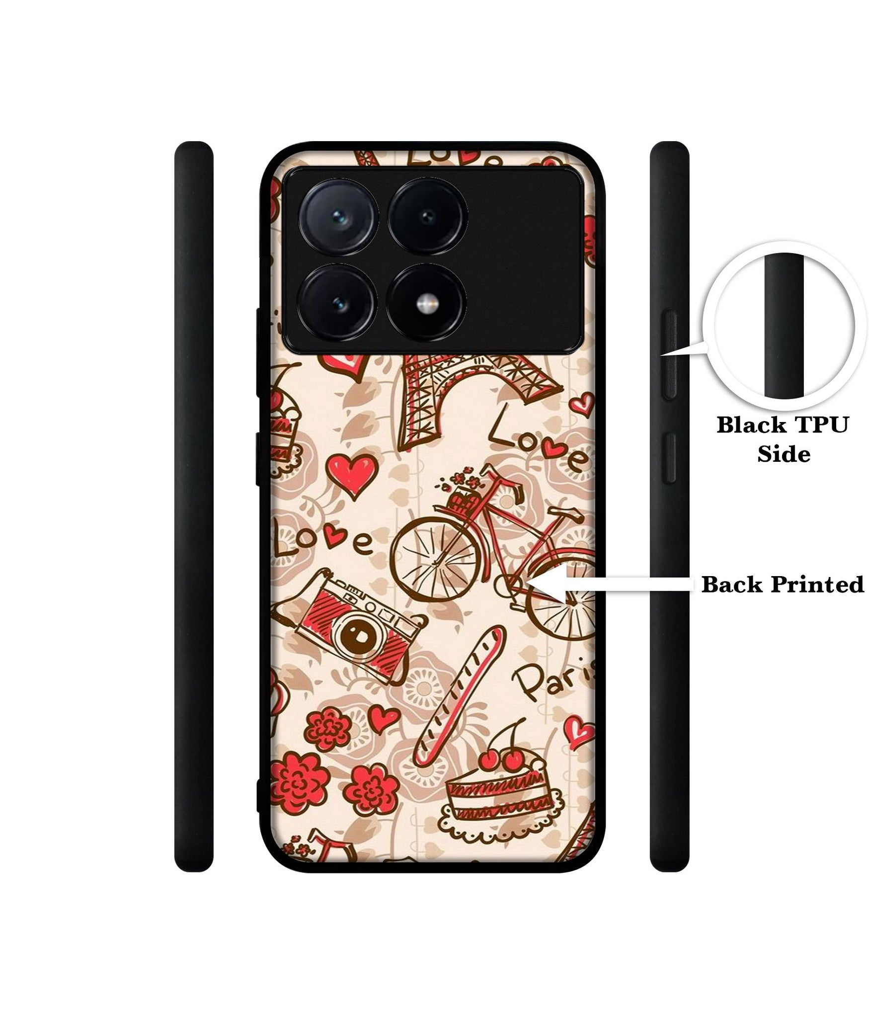 Vintage Paris Design Designer 2D Printed Back Case Cover for Poco X6 Pro 5G / Mi Redmi K70E 5G