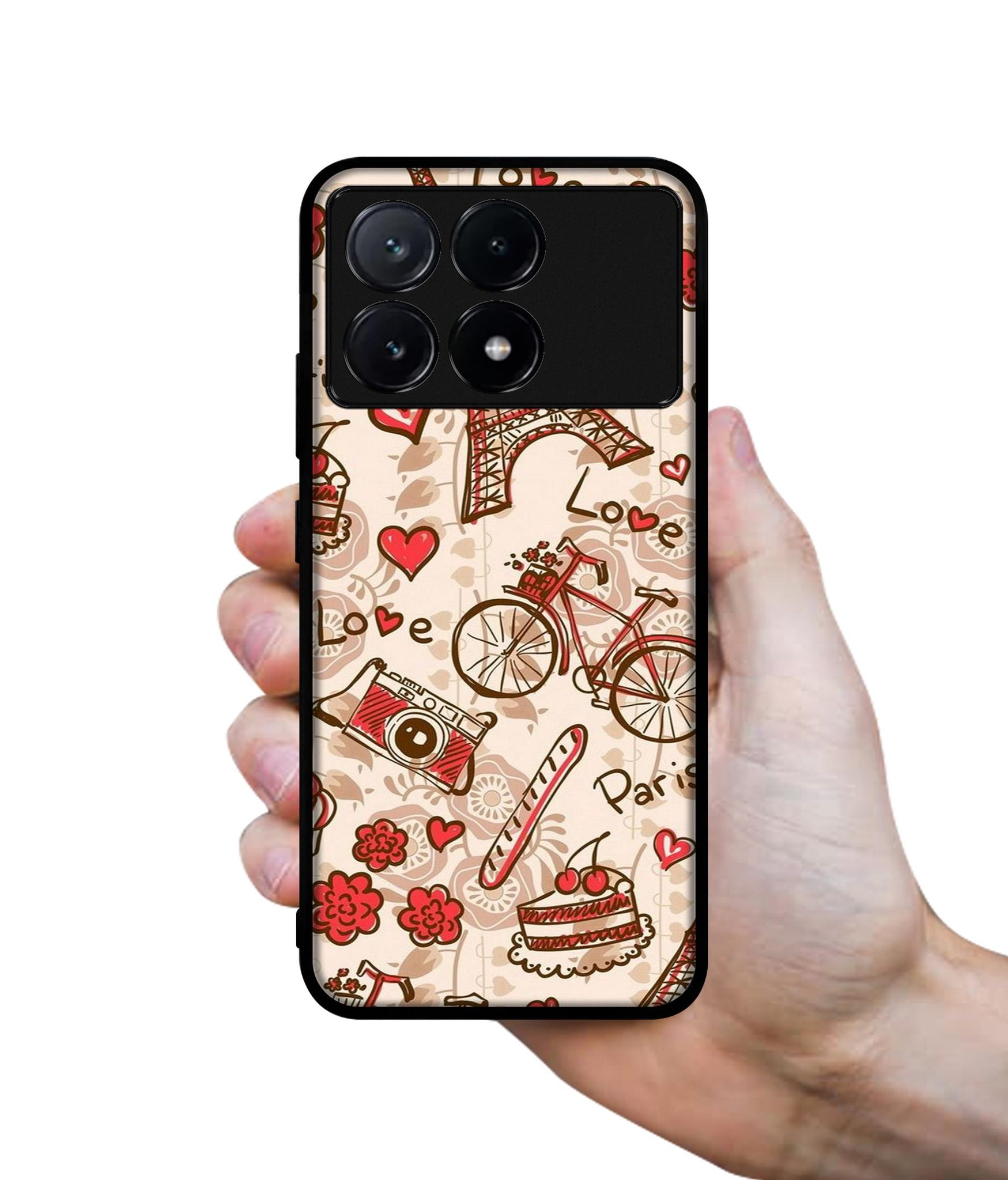 Vintage Paris Design Designer 2D Printed Back Case Cover for Poco X6 Pro 5G / Mi Redmi K70E 5G