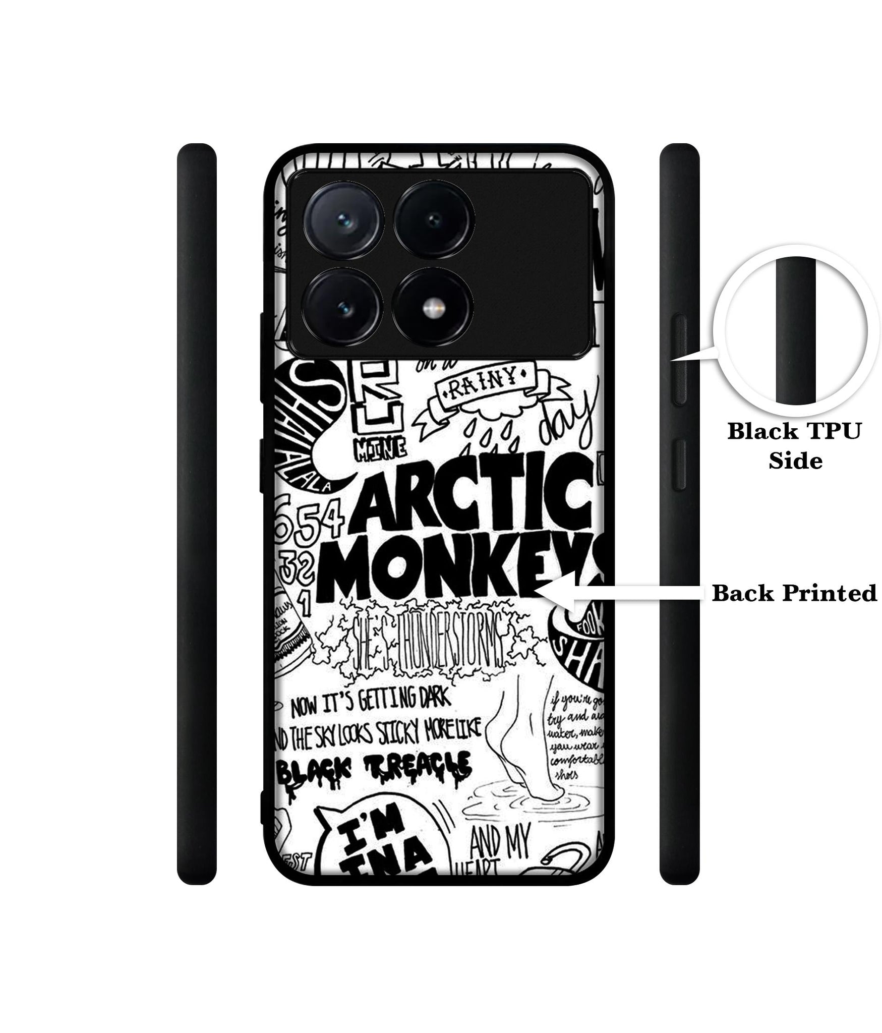 Arctic Monkeys Pattern Design Designer 2D Printed Back Case Cover for Poco X6 Pro 5G / Mi Redmi K70E 5G