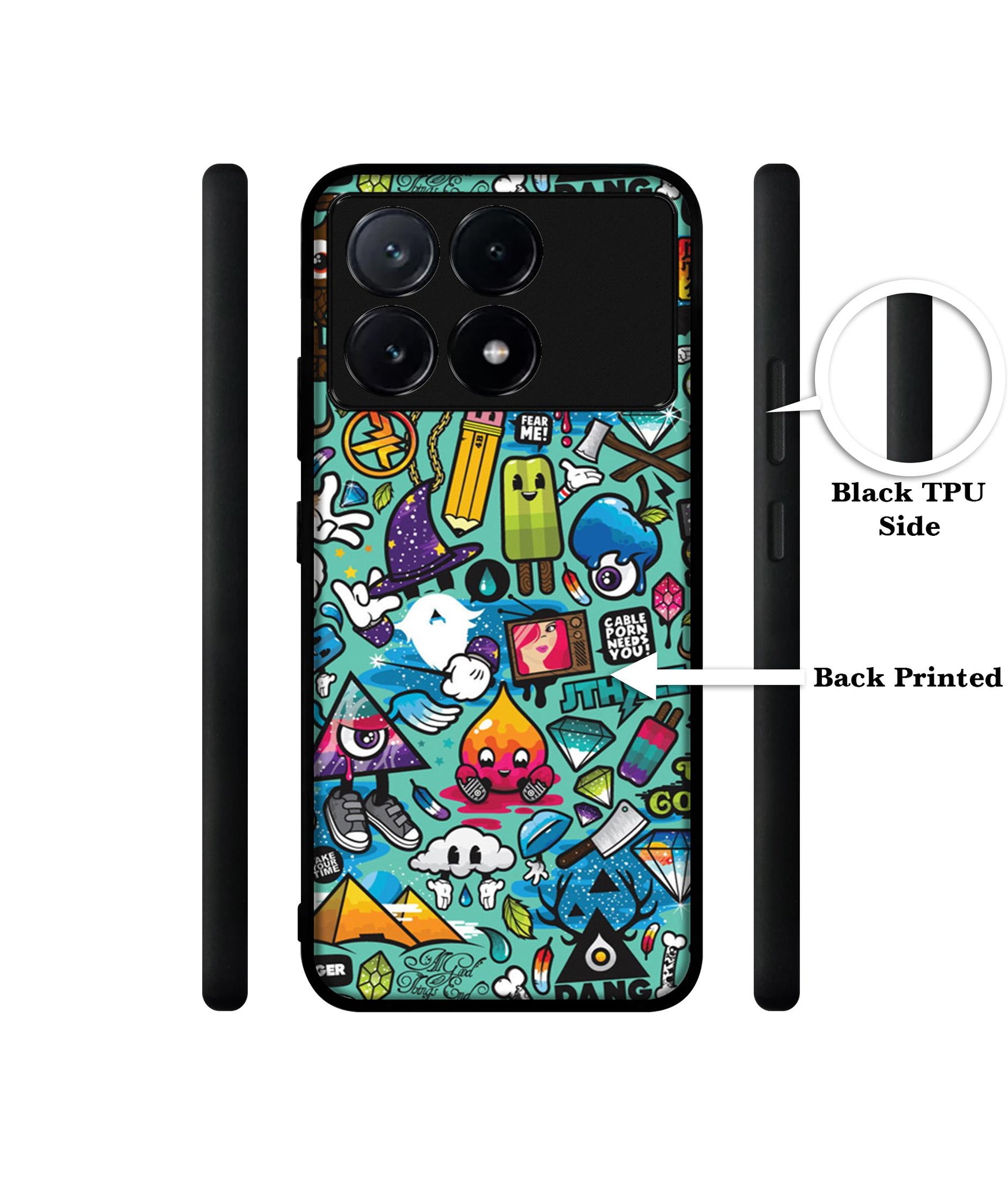 Crazy Design Designer 2D Printed Back Case Cover for Poco X6 Pro 5G / Mi Redmi K70E 5G