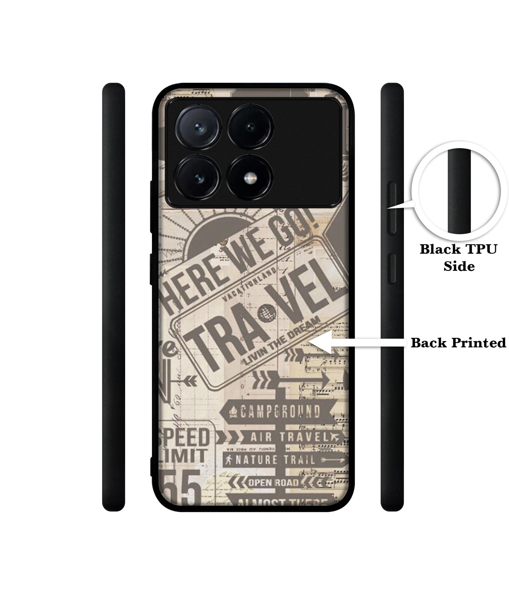 Travel Design Designer 2D Printed Back Case Cover for Poco X6 Pro 5G / Mi Redmi K70E 5G