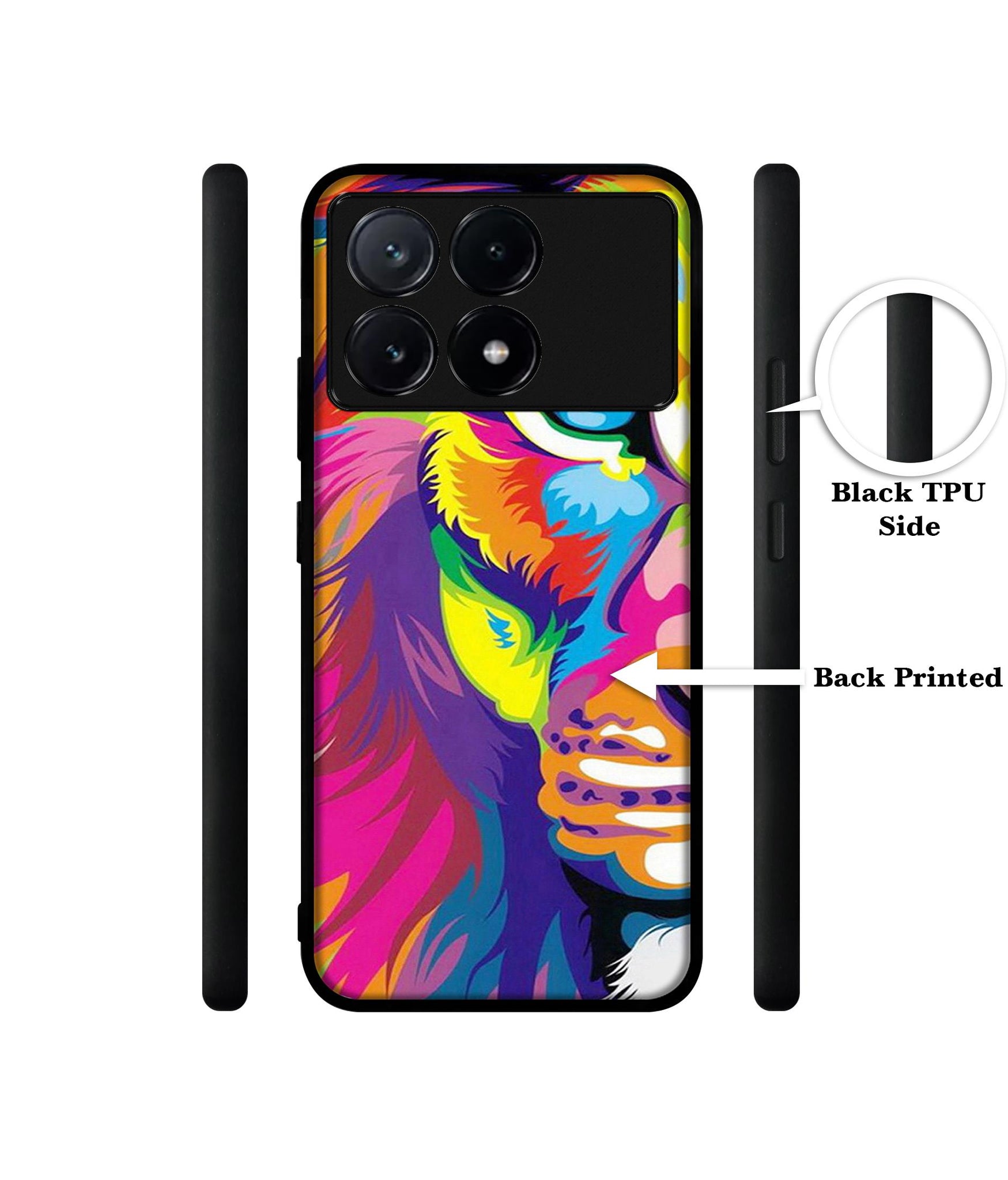 Lion Design Designer 2D Printed Back Case Cover for Poco X6 Pro 5G / Mi Redmi K70E 5G