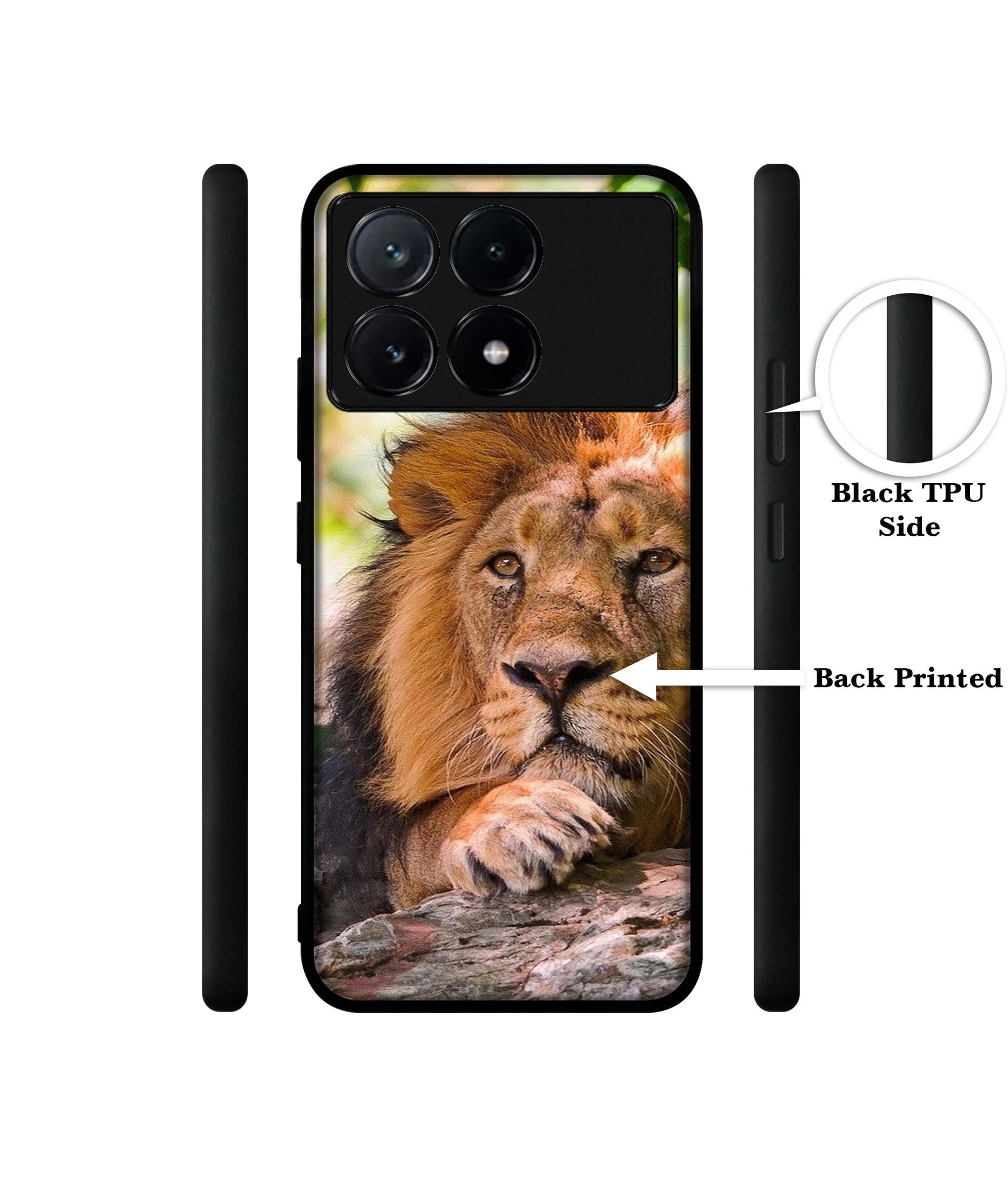 Tiger Pattern Print Design Designer 2D Printed Back Case Cover for Poco X6 Pro 5G / Mi Redmi K70E 5G