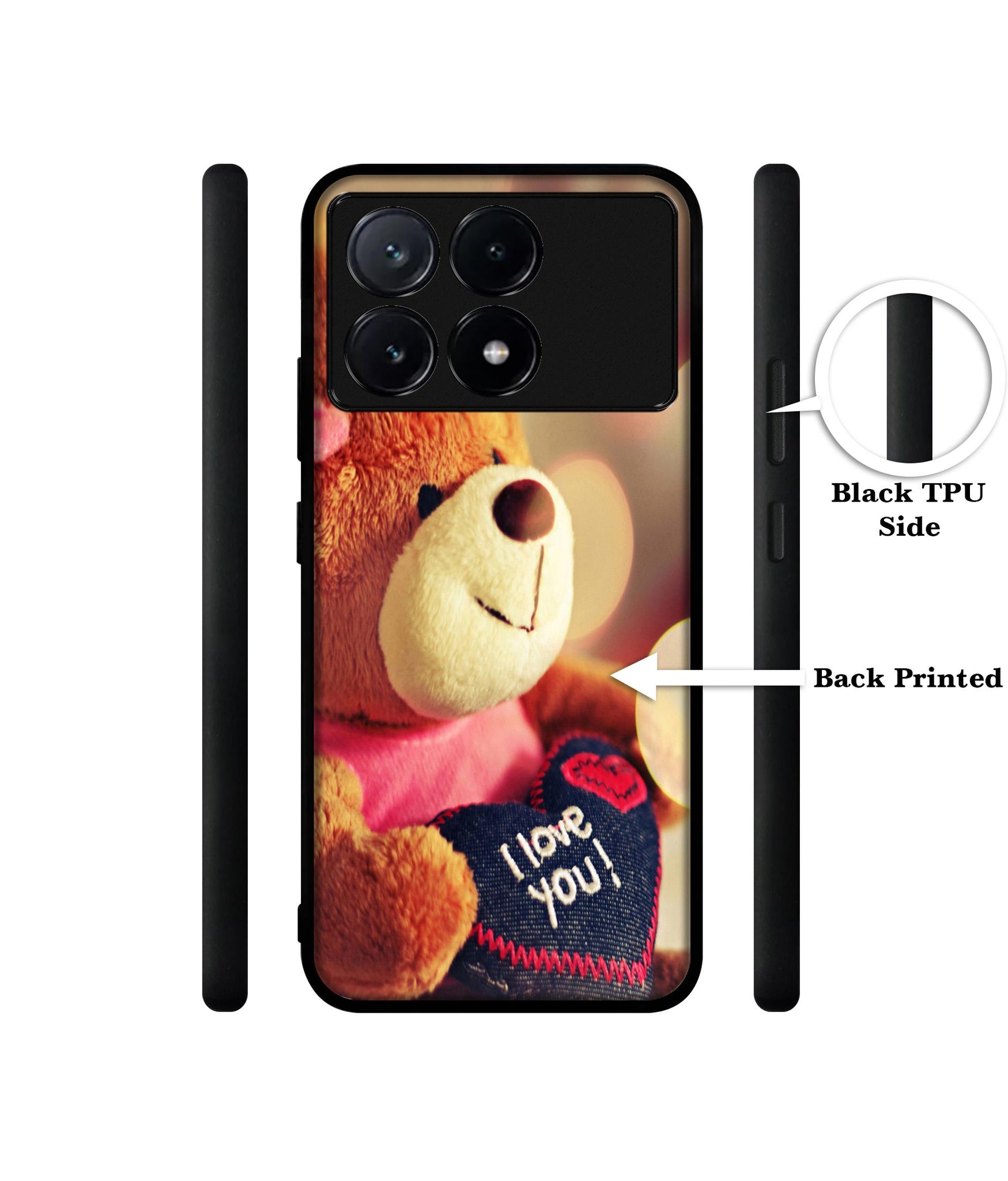 Teddy Bear Design Designer 2D Printed Back Case Cover for Poco X6 Pro 5G / Mi Redmi K70E 5G