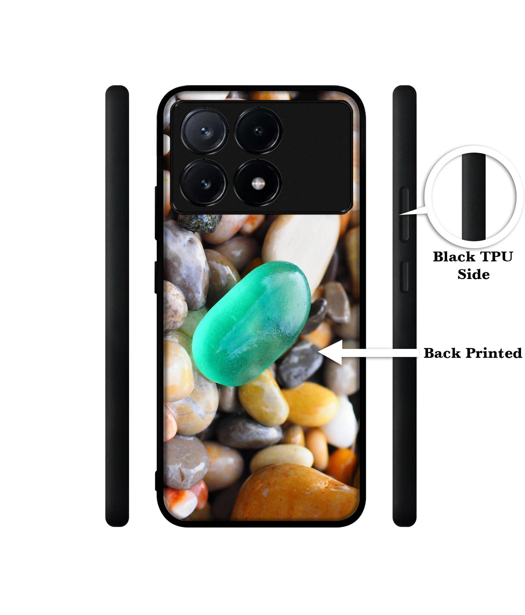 Sea Stones Design Designer 2D Printed Back Case Cover for Poco X6 Pro 5G / Mi Redmi K70E 5G