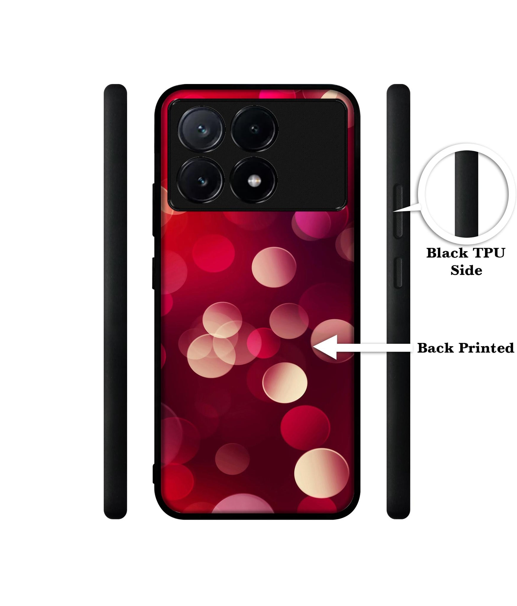 3D Circles Design Designer 2D Printed Back Case Cover for Poco X6 Pro 5G / Mi Redmi K70E 5G