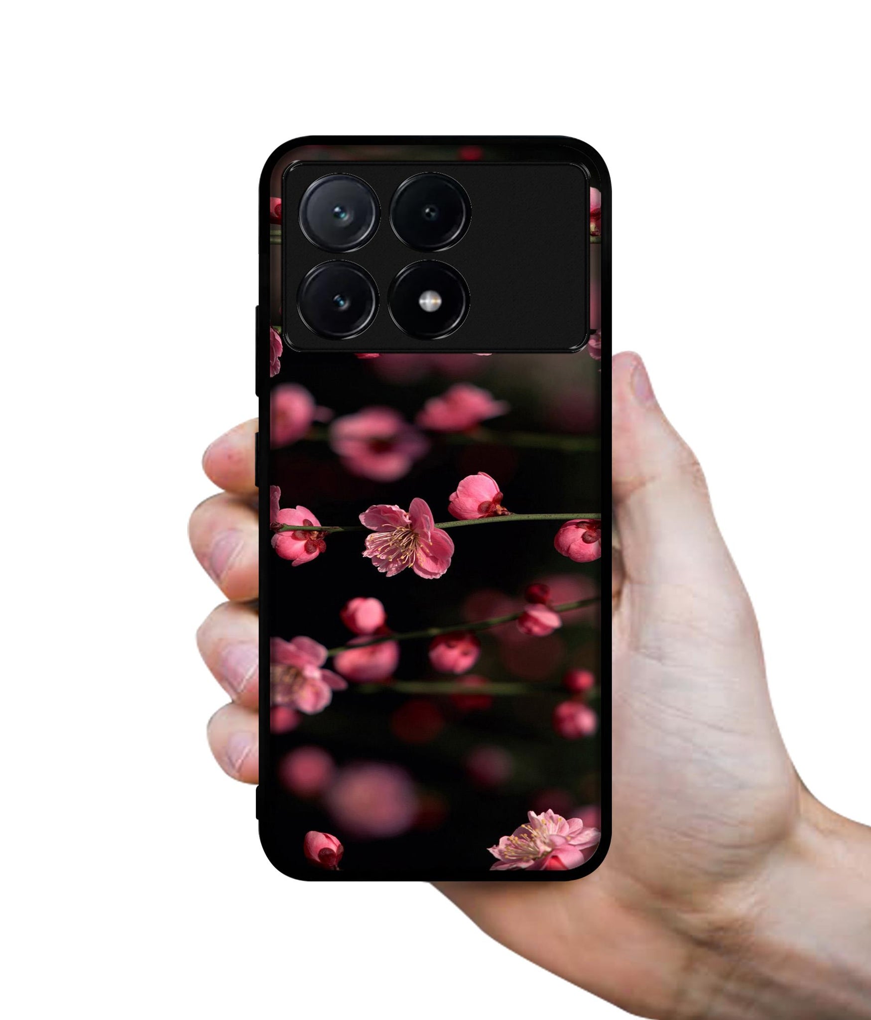 Pink Flowers Design Designer 2D Printed Back Case Cover for Poco X6 Pro 5G / Mi Redmi K70E 5G
