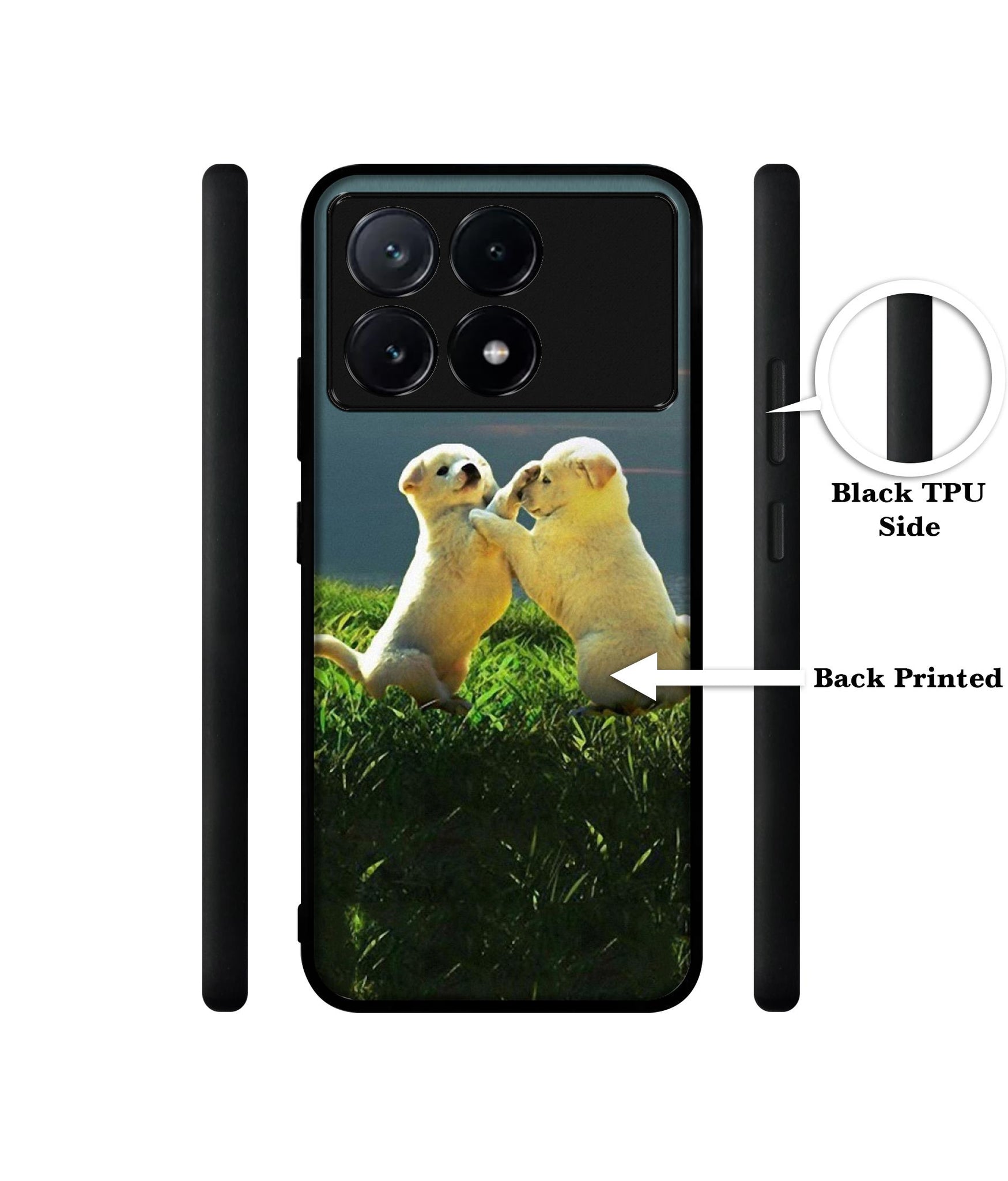 Puppy Couple Sunset Design Designer 2D Printed Back Case Cover for Poco X6 Pro 5G / Mi Redmi K70E 5G