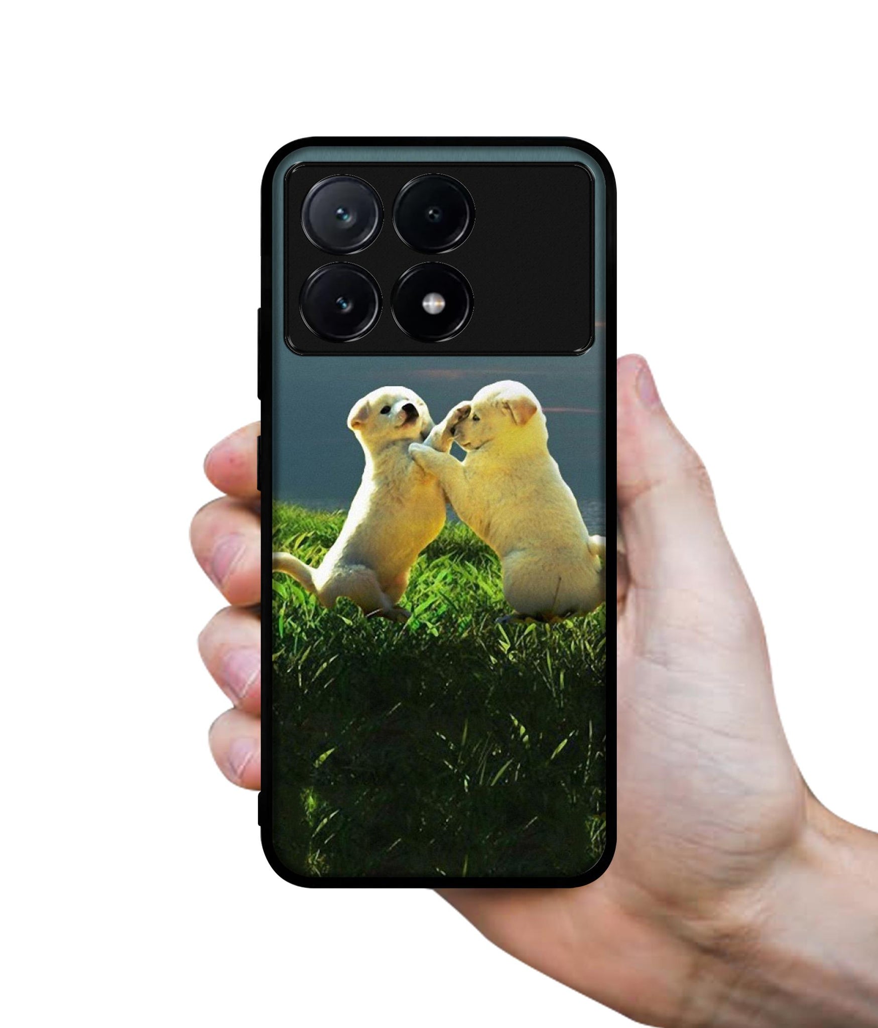 Puppy Couple Sunset Design Designer 2D Printed Back Case Cover for Poco X6 Pro 5G / Mi Redmi K70E 5G