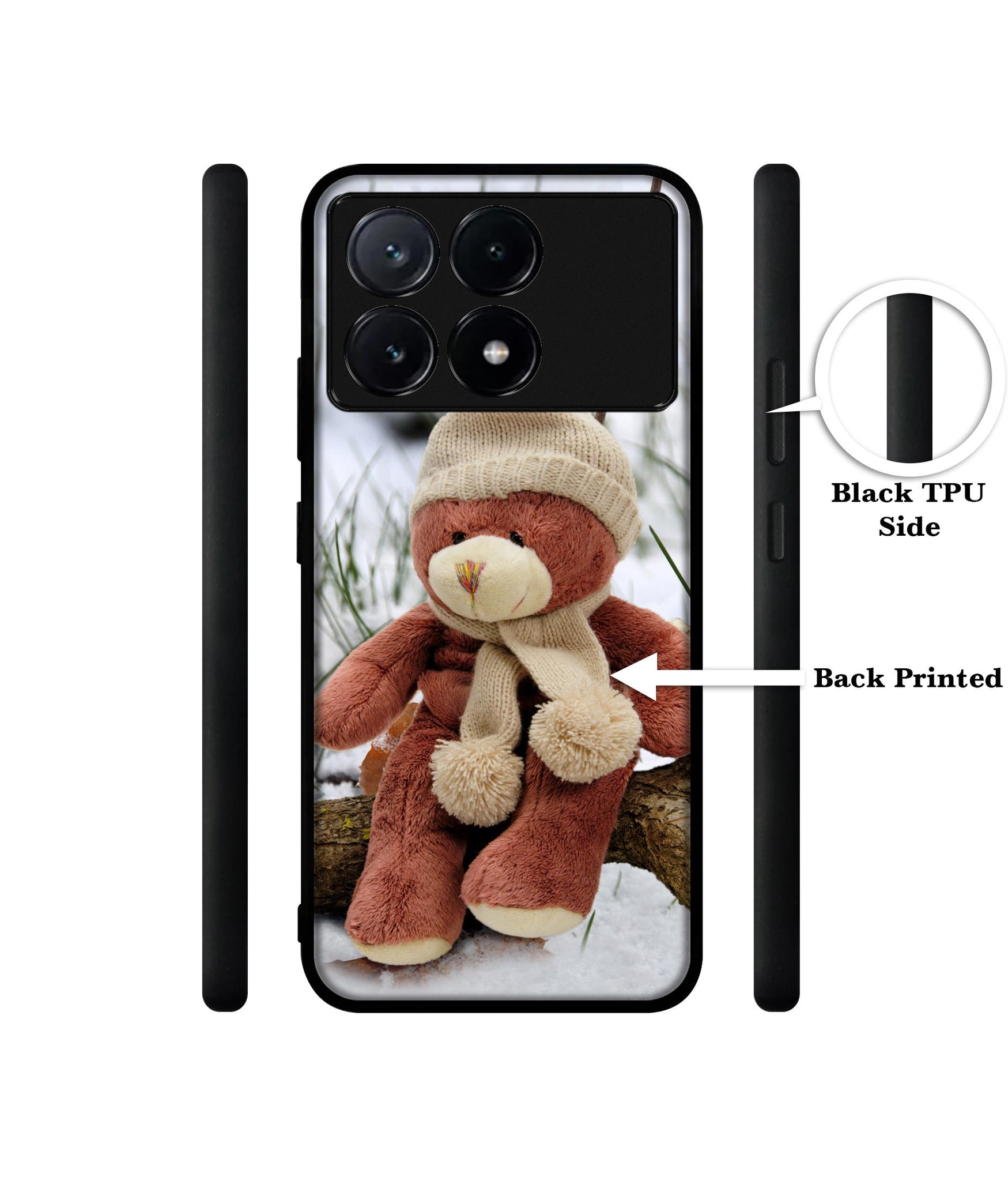 Woolen Bear Design Designer 2D Printed Back Case Cover for Poco X6 Pro 5G / Mi Redmi K70E 5G