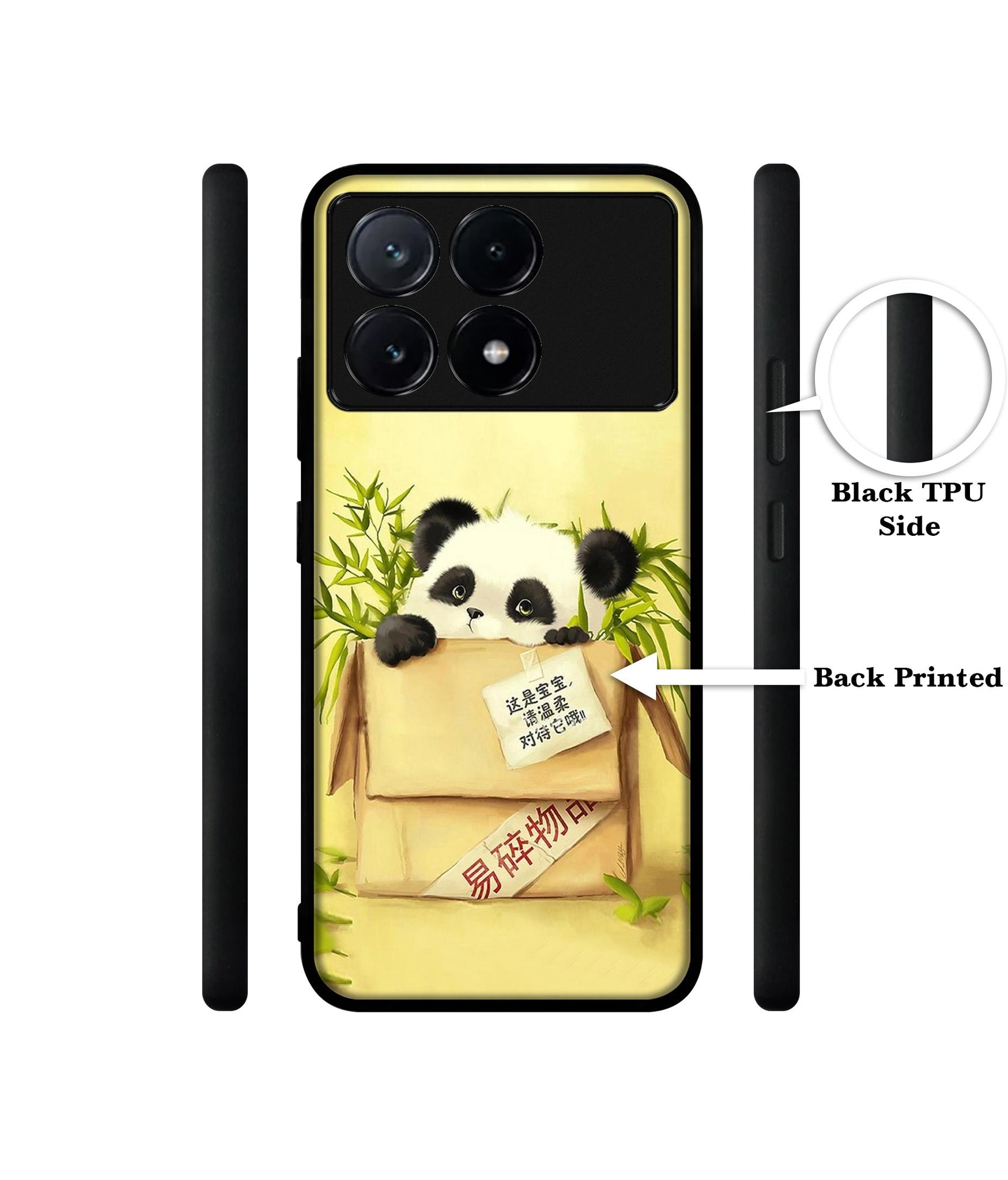 Panda In Box Design Designer 2D Printed Back Case Cover for Poco X6 Pro 5G / Mi Redmi K70E 5G