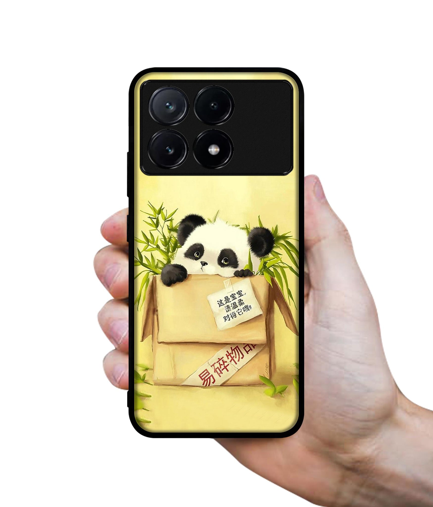 Panda In Box Design Designer 2D Printed Back Case Cover for Poco X6 Pro 5G / Mi Redmi K70E 5G