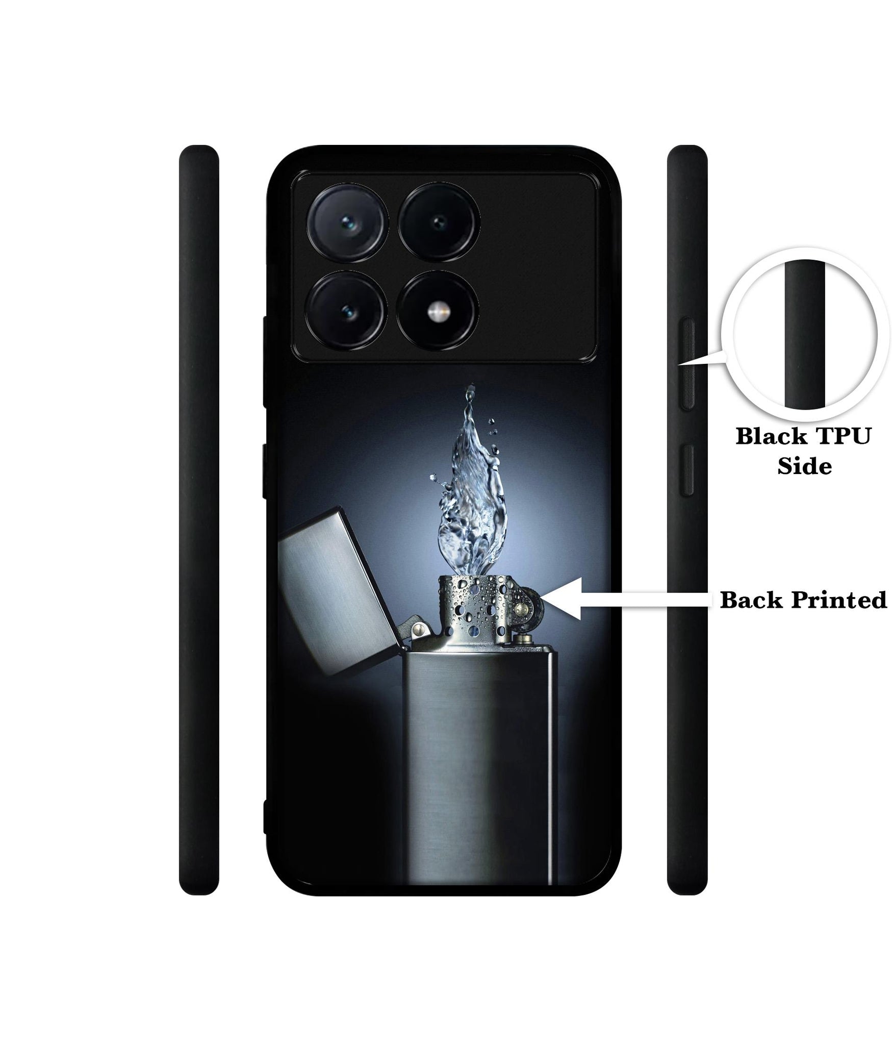 Water Lighter Design Designer 2D Printed Back Case Cover for Poco X6 Pro 5G / Mi Redmi K70E 5G