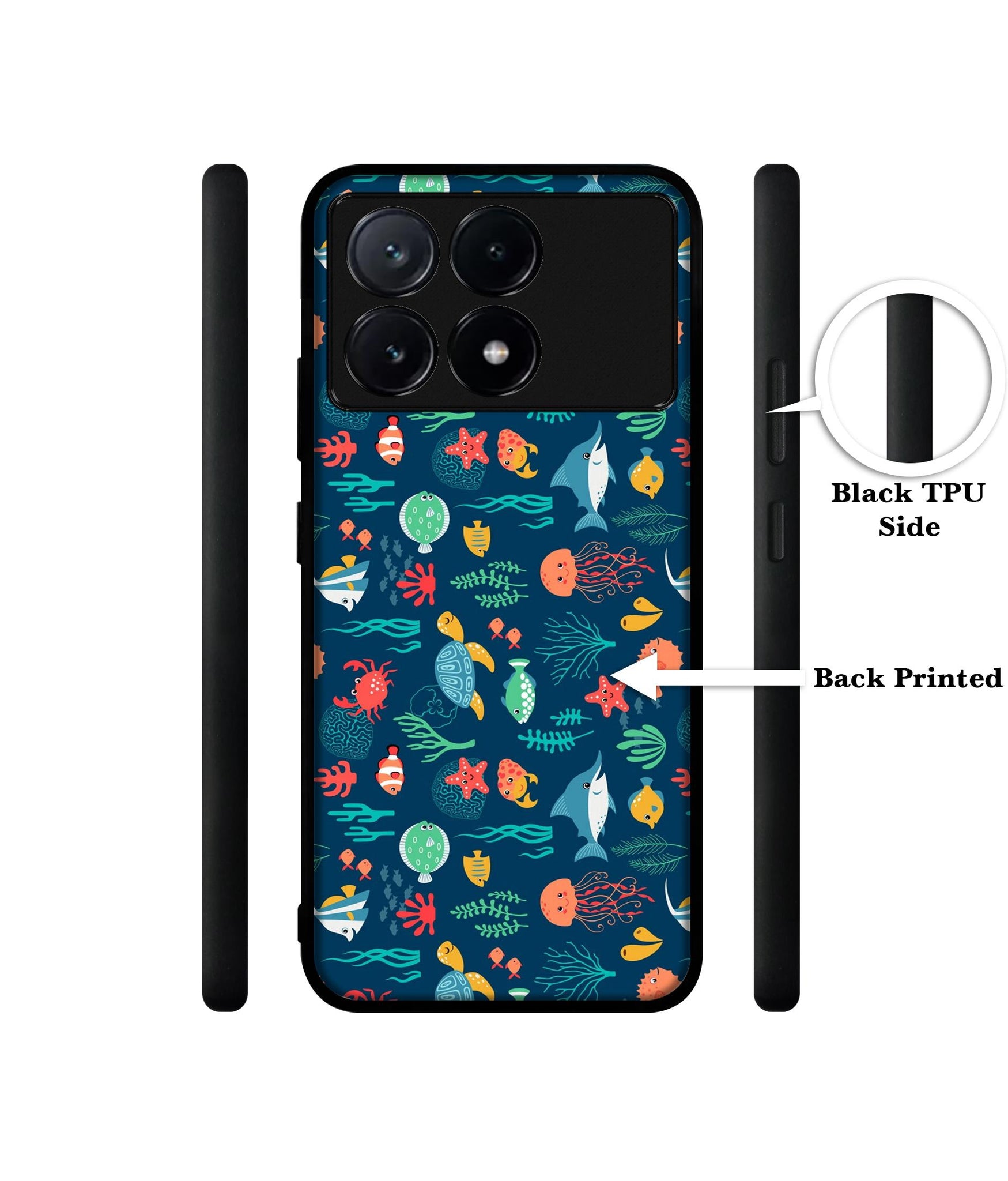 Aquarium Texture Design Designer 2D Printed Back Case Cover for Poco X6 Pro 5G / Mi Redmi K70E 5G