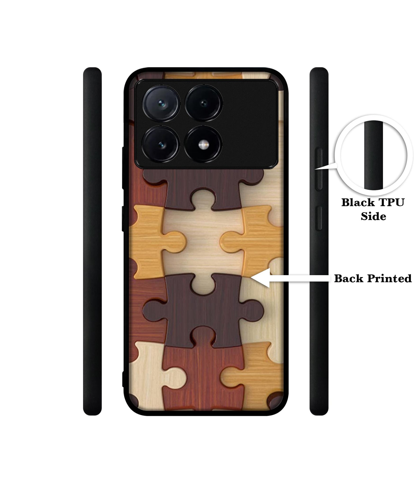 Puzzle Pattern Design Designer 2D Printed Back Case Cover for Poco X6 Pro 5G / Mi Redmi K70E 5G