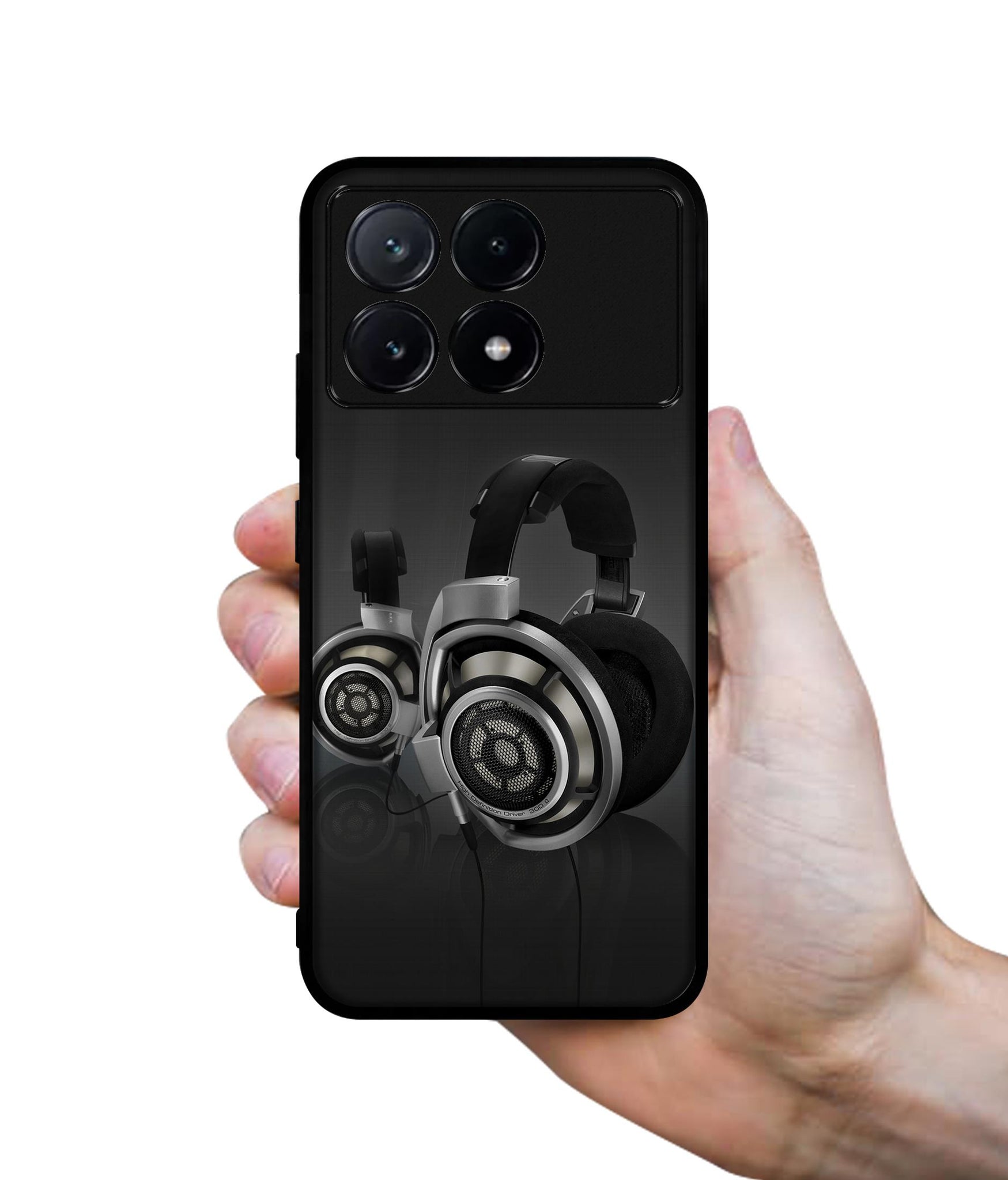 Head Phone Design Designer 2D Printed Back Case Cover for Poco X6 Pro 5G / Mi Redmi K70E 5G