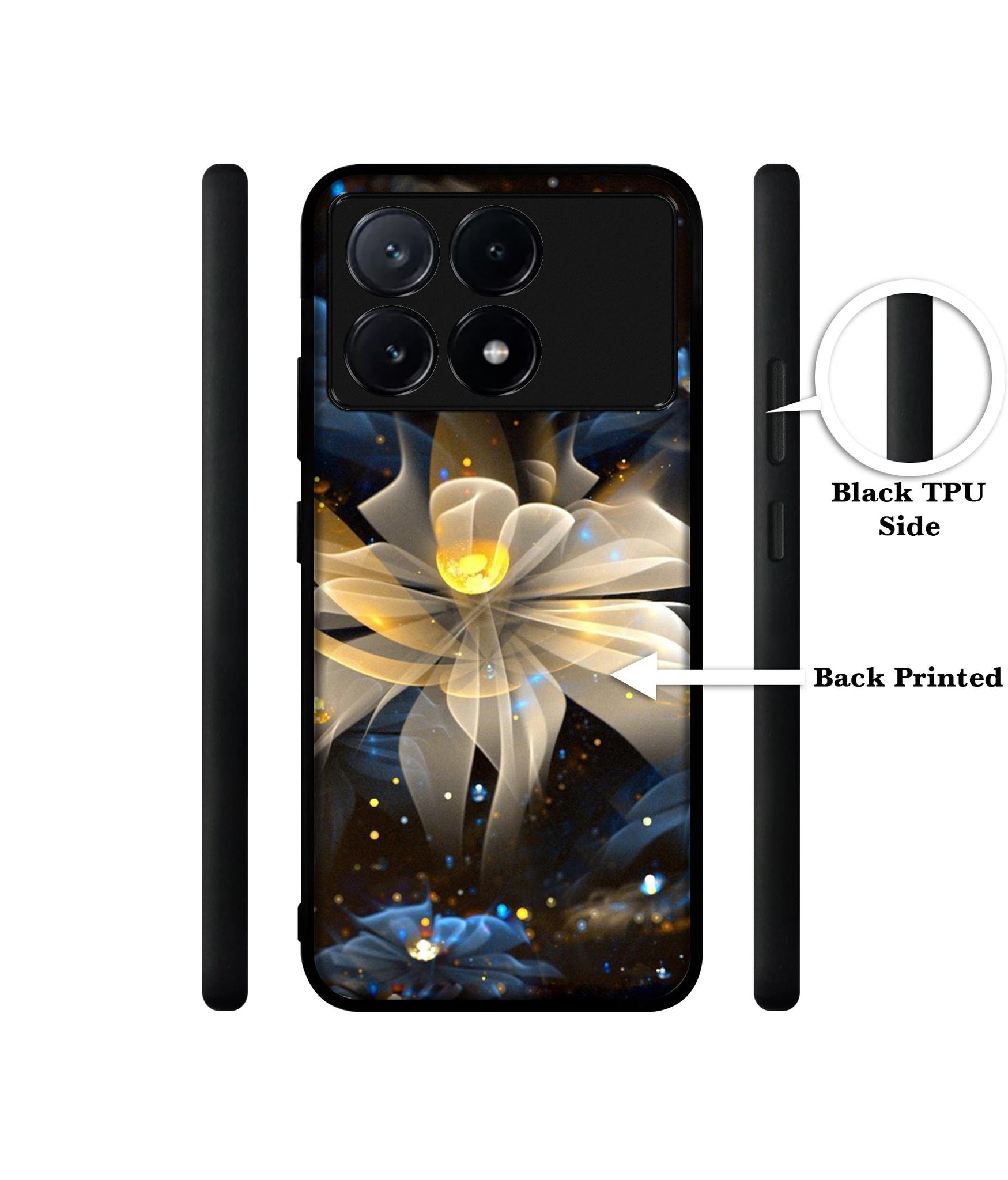 Art Flower Design Designer 2D Printed Back Case Cover for Poco X6 Pro 5G / Mi Redmi K70E 5G