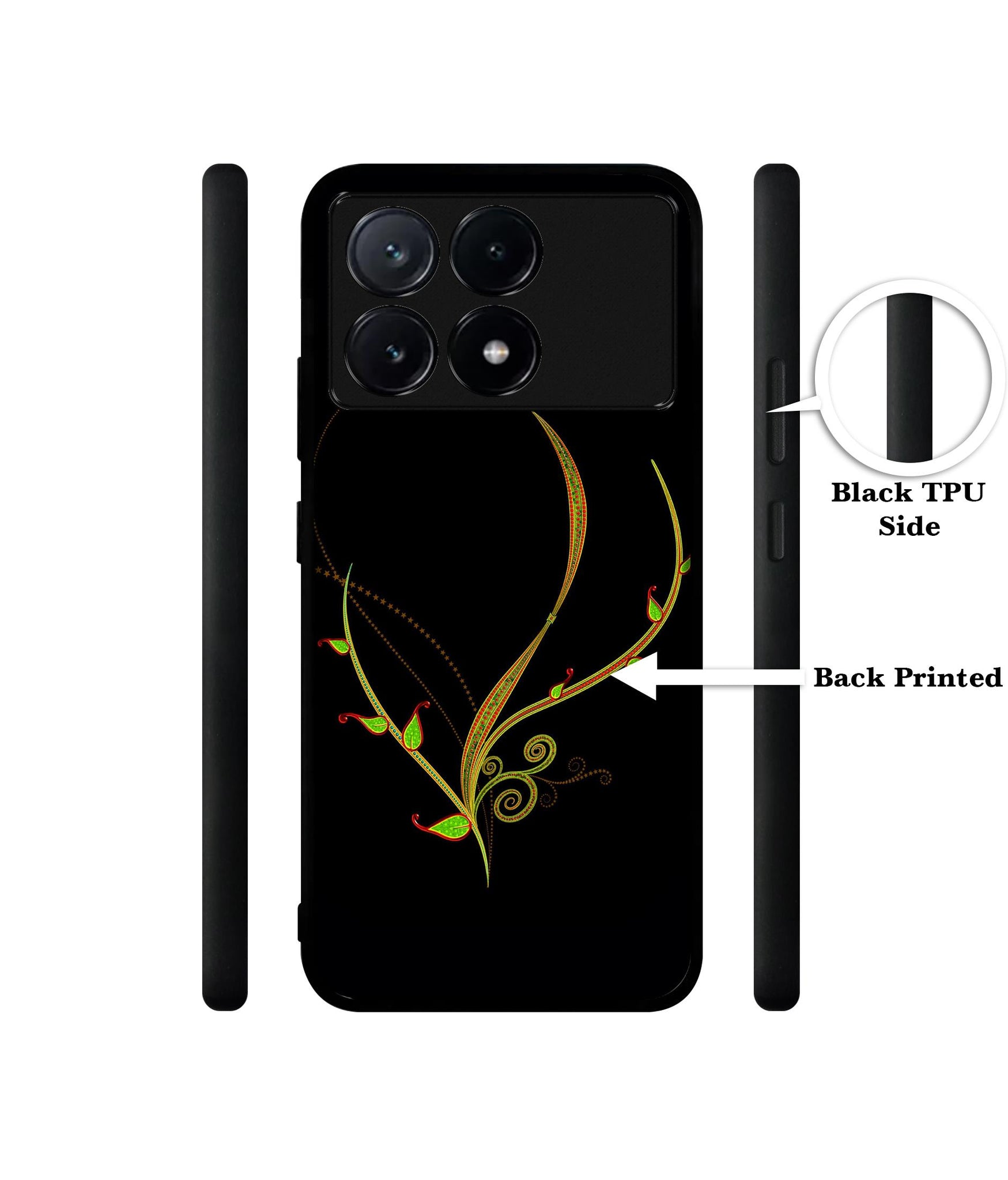 Yellow Pattern Design Designer 2D Printed Back Case Cover for Poco X6 Pro 5G / Mi Redmi K70E 5G