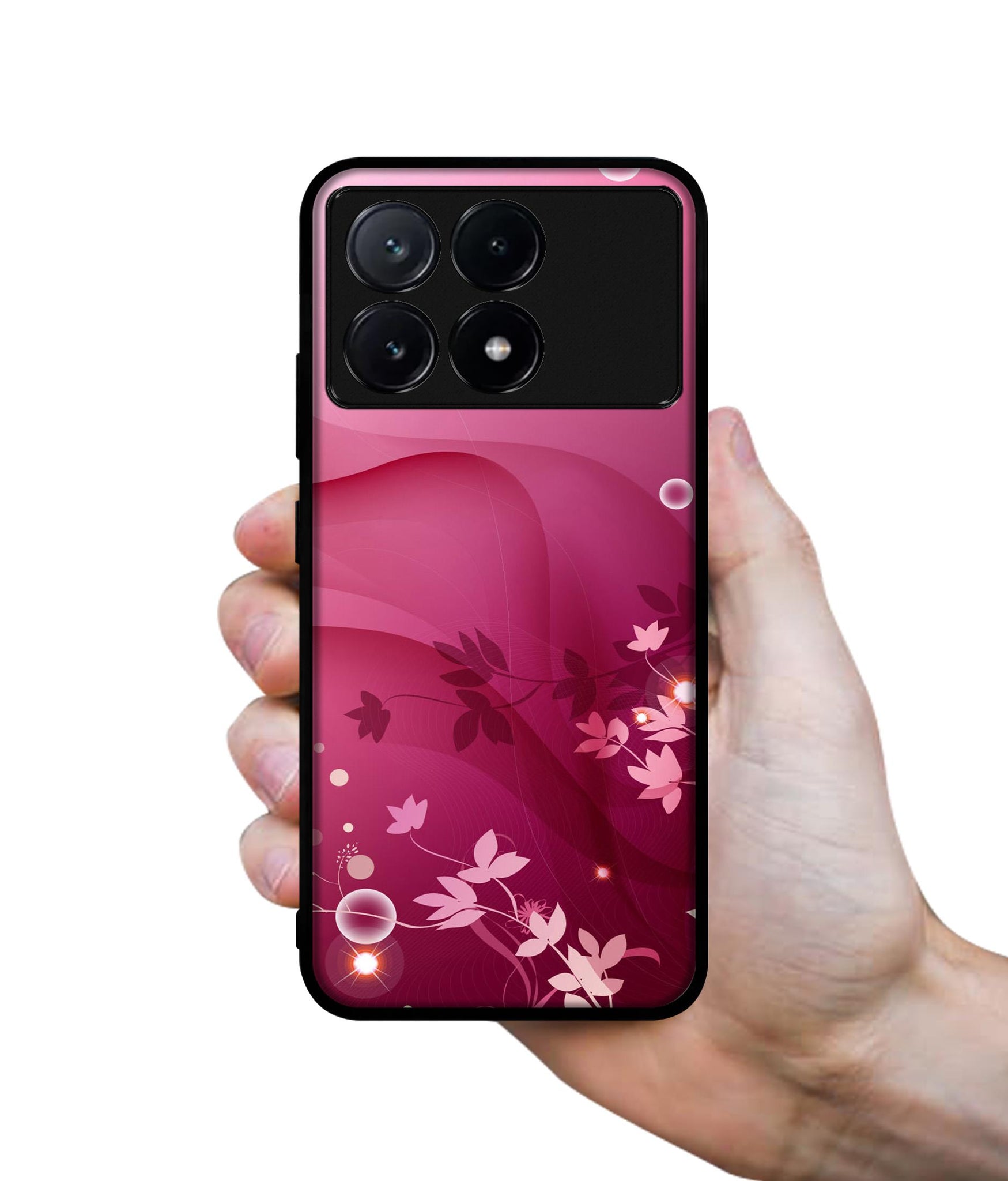 Pink Abstract Design Designer 2D Printed Back Case Cover for Poco X6 Pro 5G / Mi Redmi K70E 5G