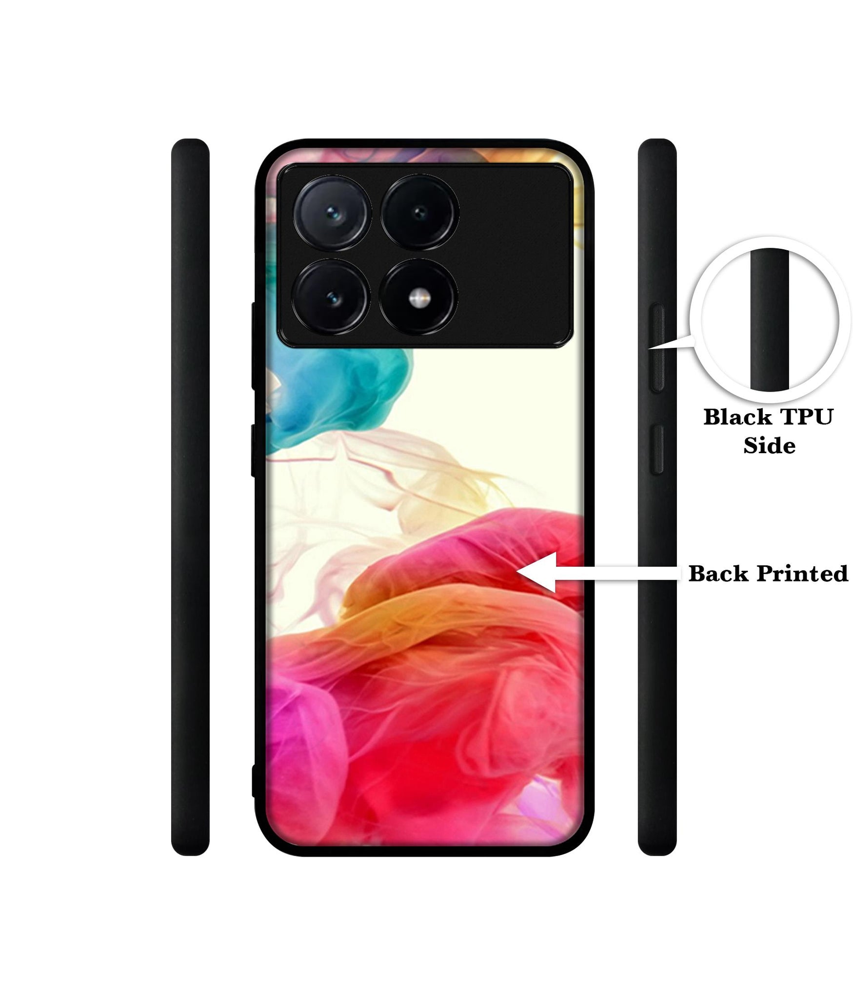 Colored Smoke Design Designer 2D Printed Back Case Cover for Poco X6 Pro 5G / Mi Redmi K70E 5G