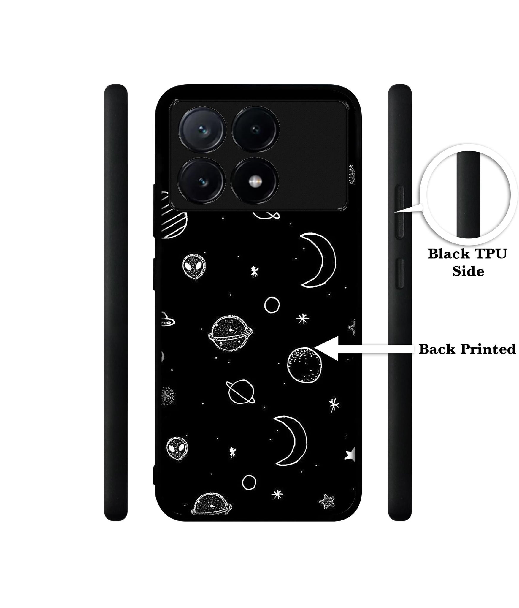 Space Stars Universe Design Designer 2D Printed Back Case Cover for Poco X6 Pro 5G / Mi Redmi K70E 5G
