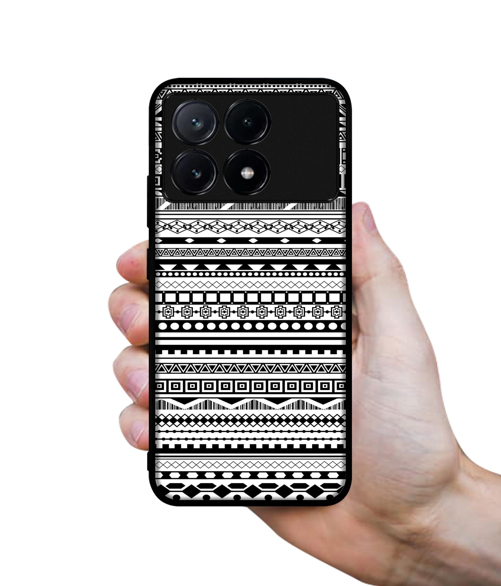 Black & White Patterns Design Designer 2D Printed Back Case Cover for Poco X6 Pro 5G / Mi Redmi K70E 5G